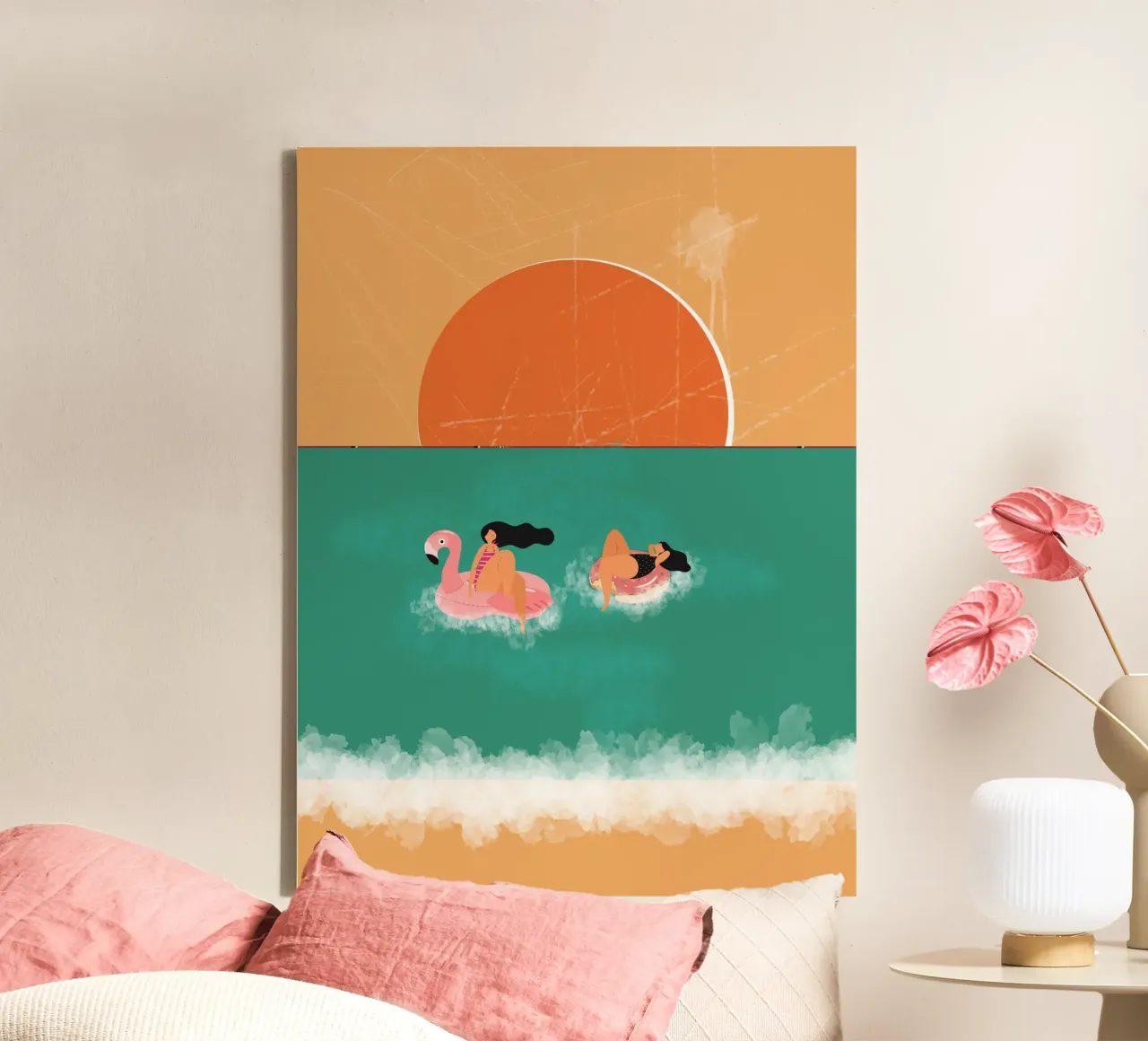 Floating in Paradise canvas by Urban Art Draw