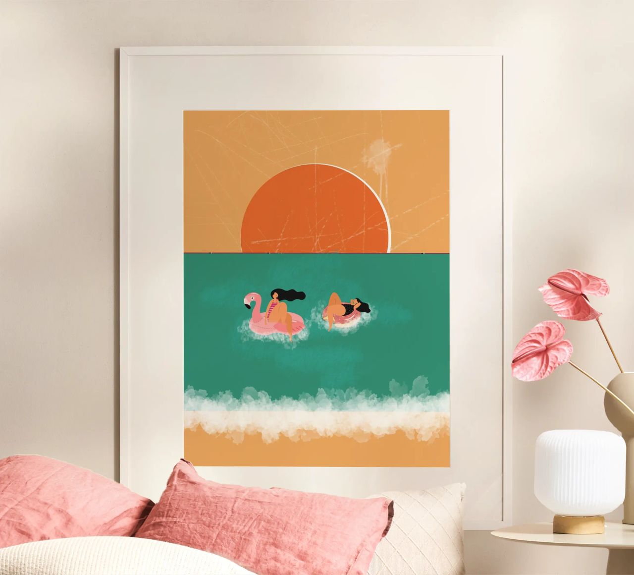 Schweben im Paradies Poster von Urban Art Draw