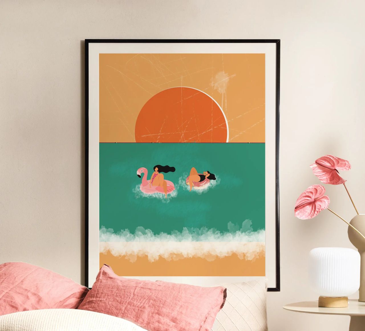 Schweben im Paradies Poster von Urban Art Draw