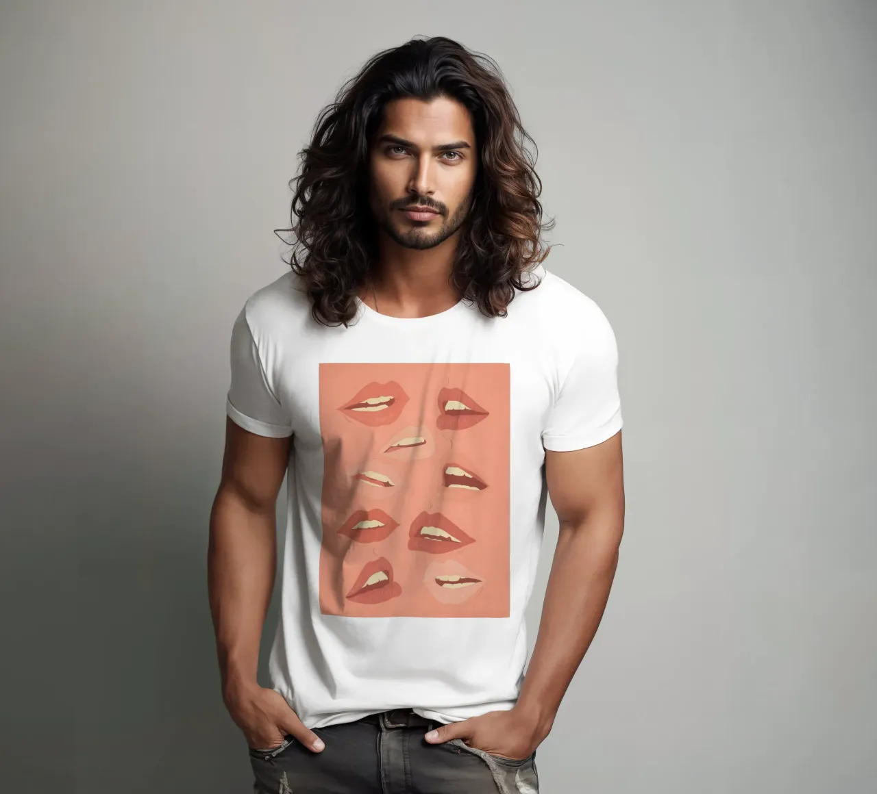 Playful Lips t-shirt by ThingDesign