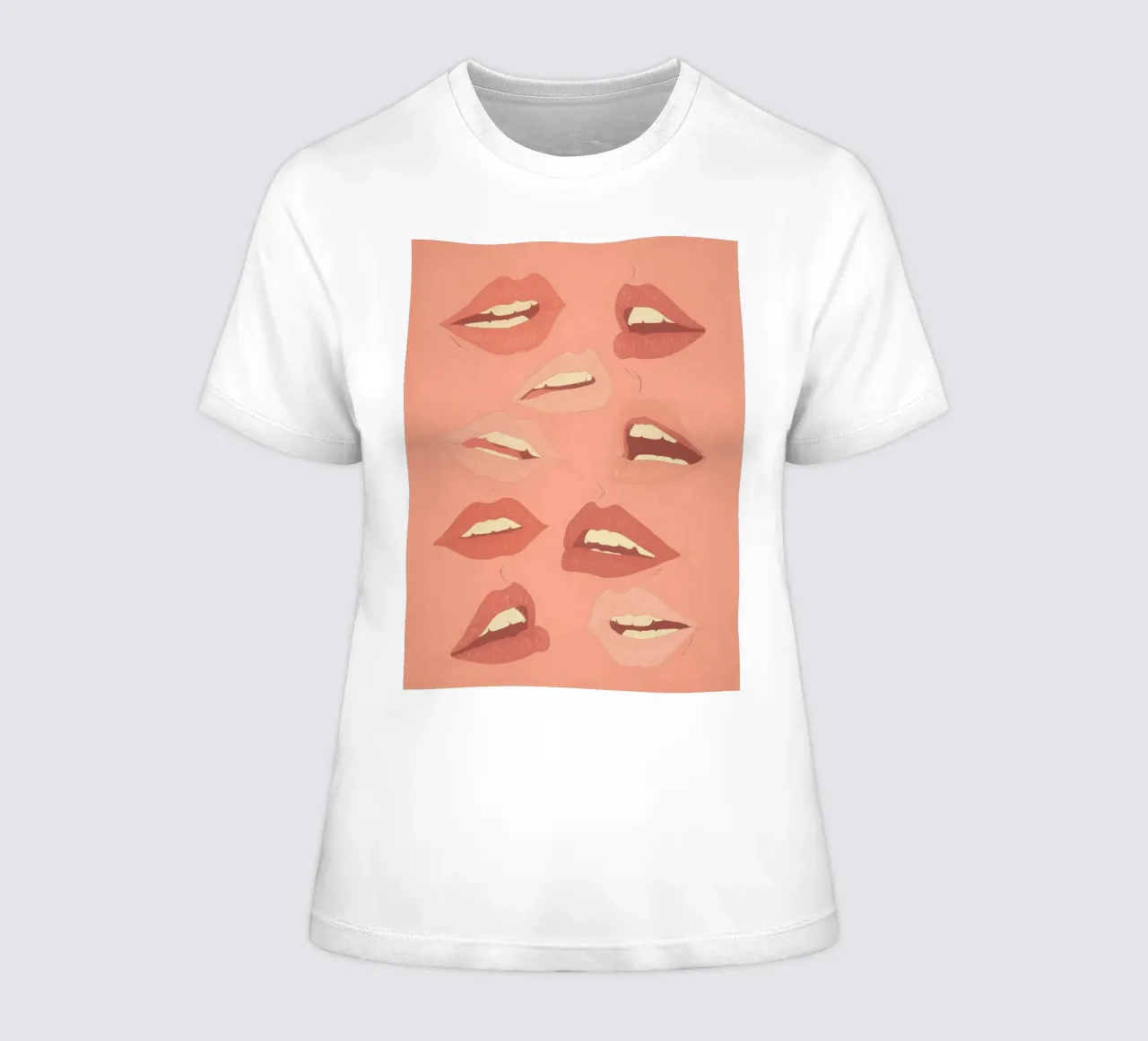 Verspielte Lippen Frauen T-Shirt von ThingDesign
