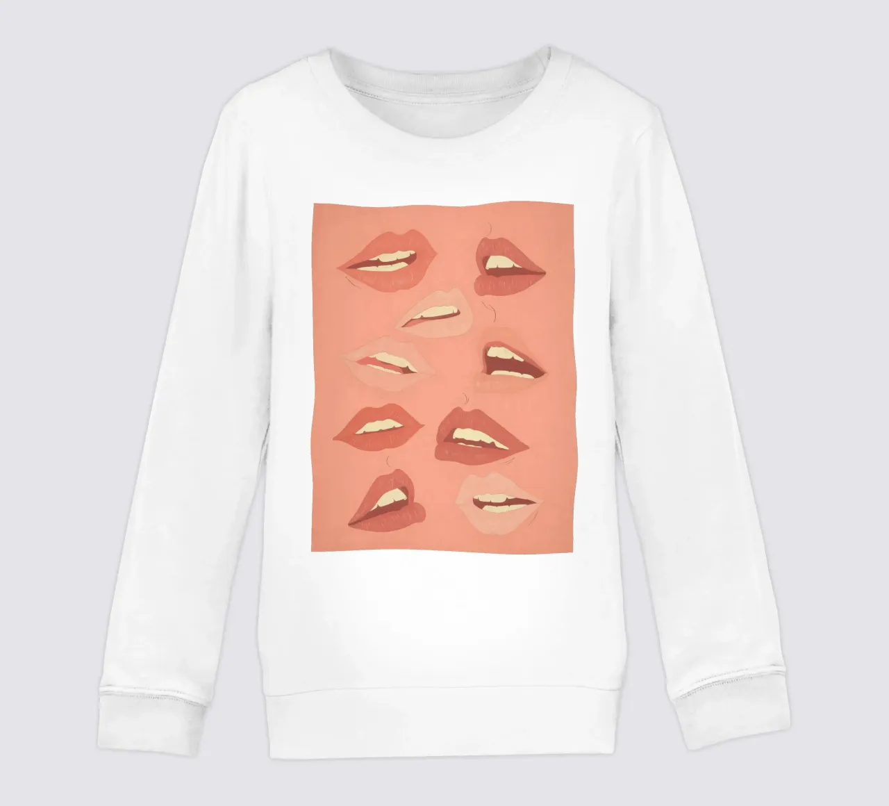 Playful Lips kids sweatshirt by ThingDesign