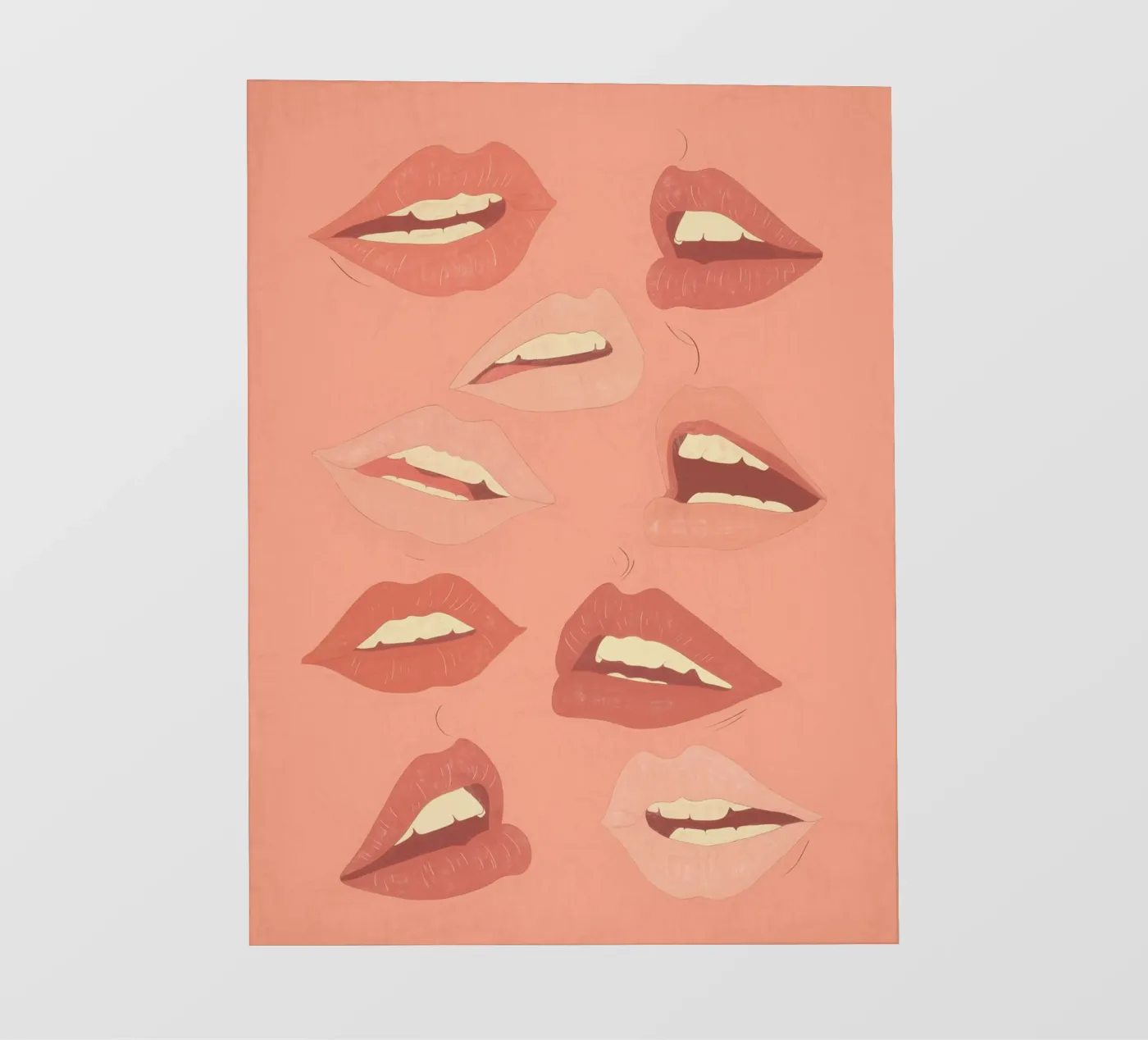 Speelse lippen fotobehang van ThingDesign