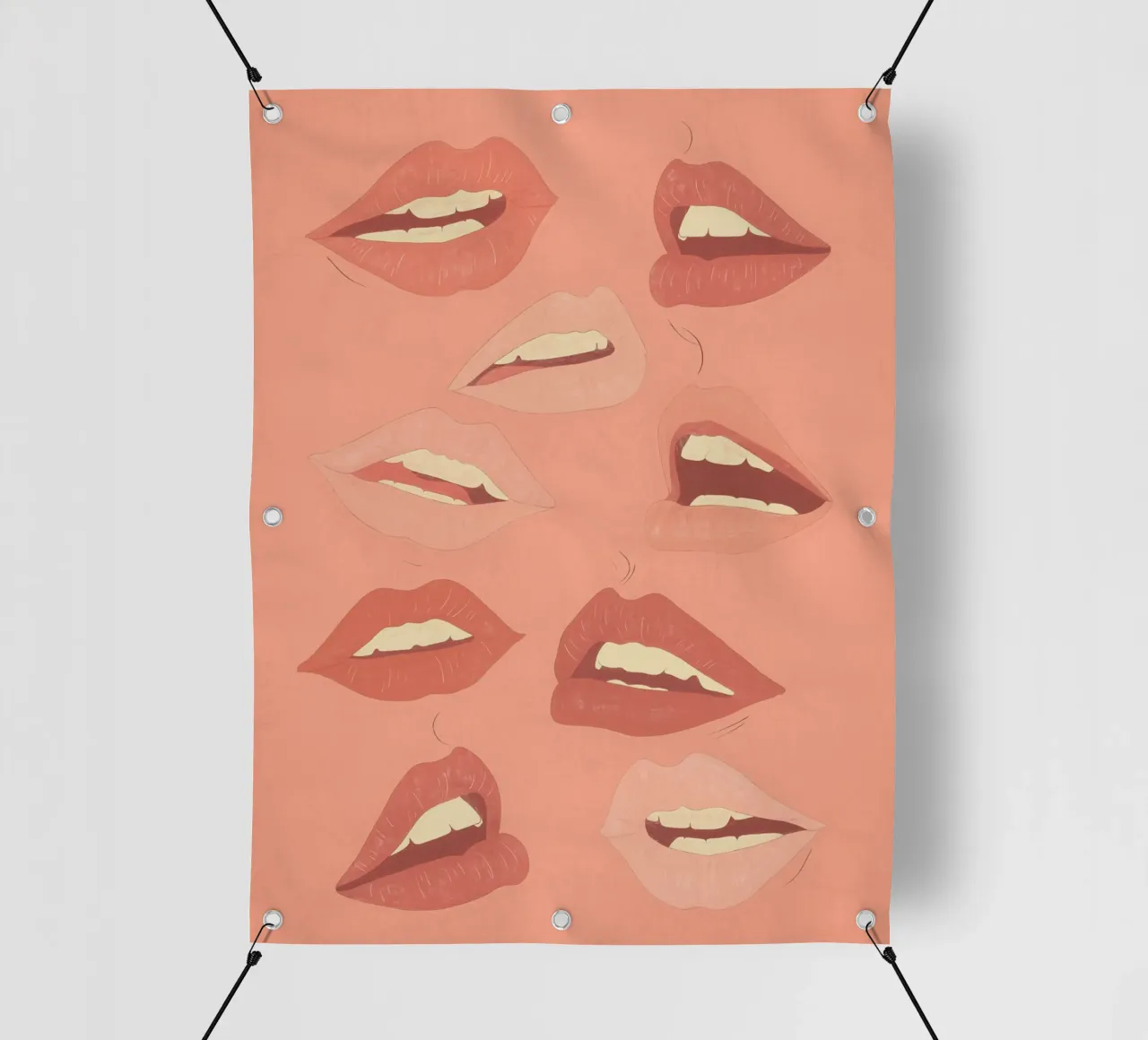 Labbra giocose telo in pvc da ThingDesign