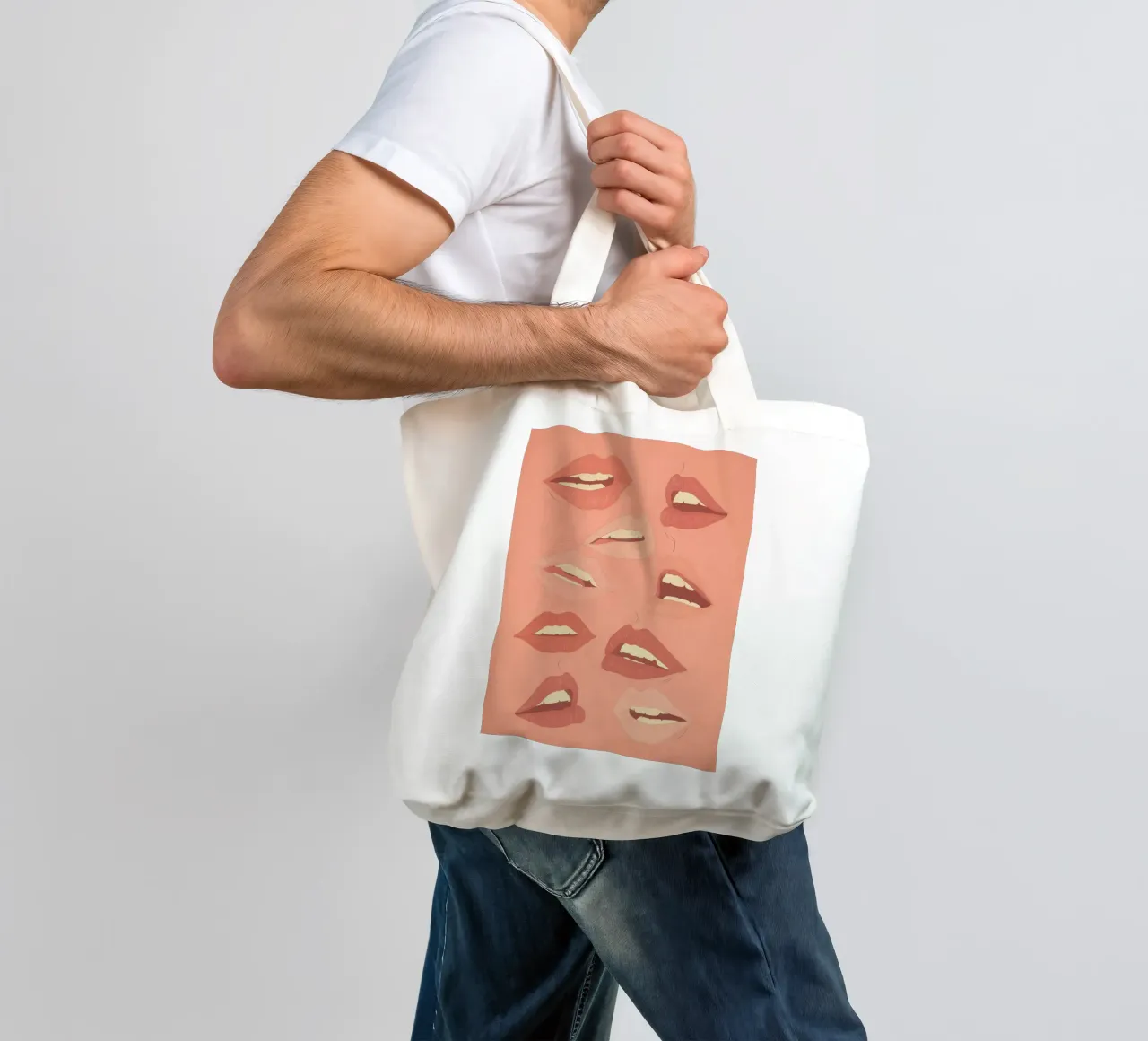Playful Lips tote bag by ThingDesign