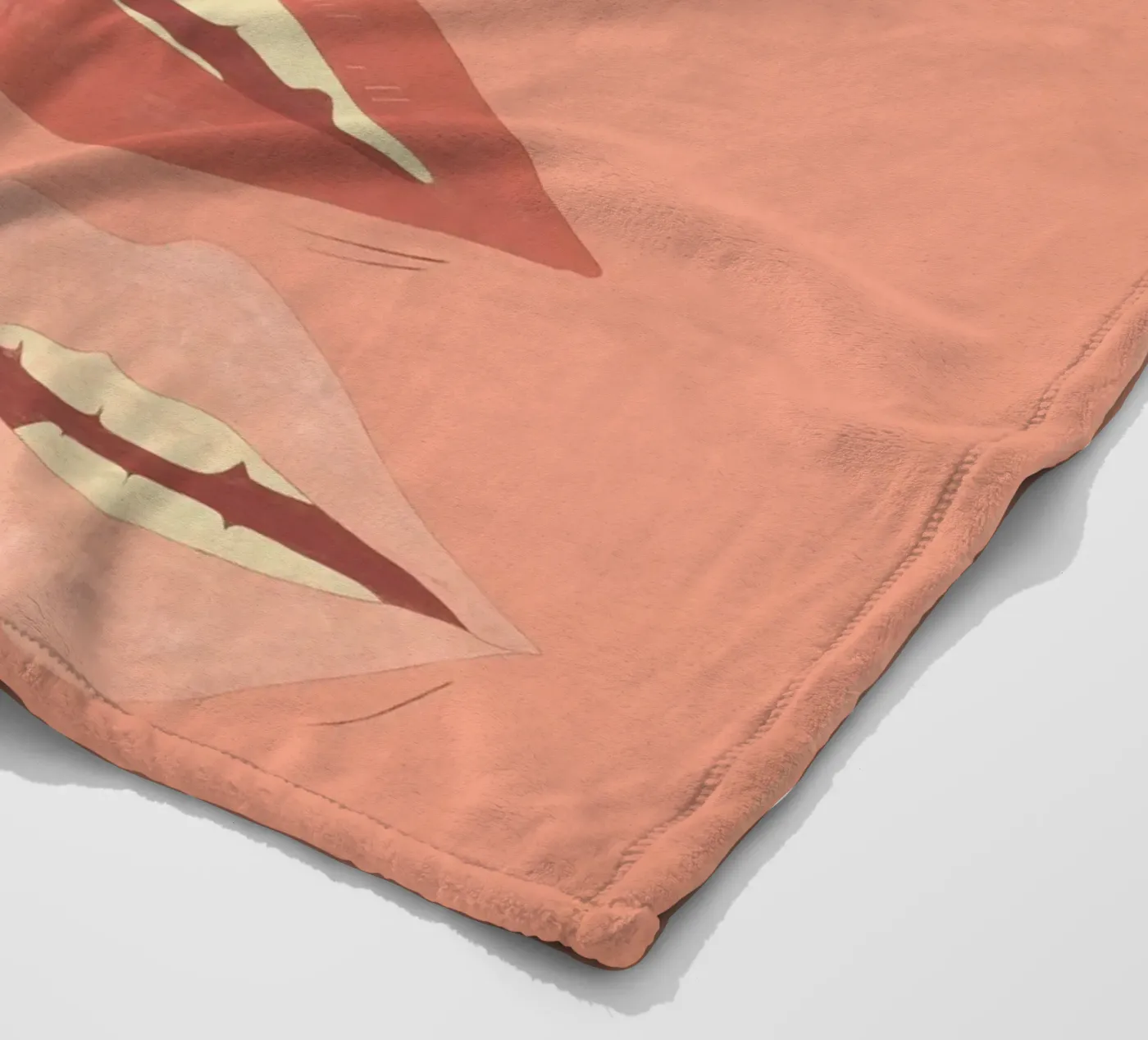 Speelse lippen fleecedeken van ThingDesign