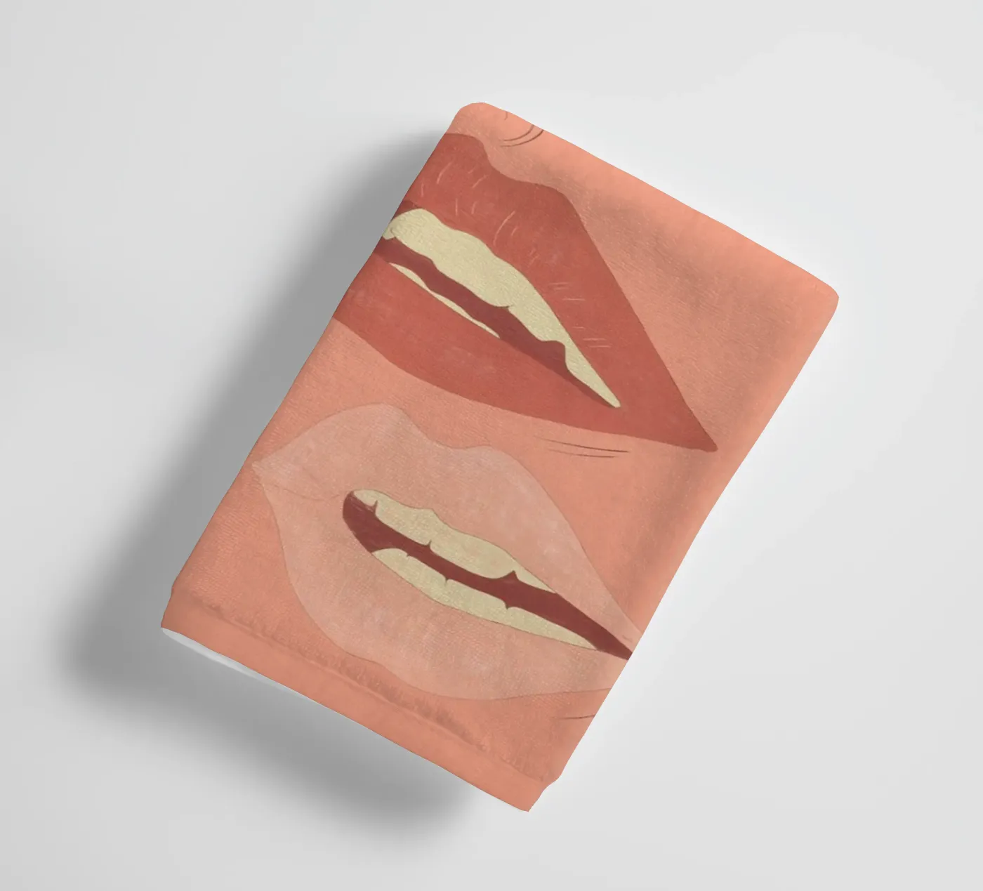 Speelse lippen badhanddoek van ThingDesign