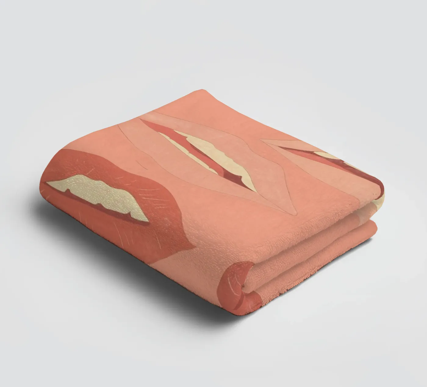 Speelse lippen badhanddoek van ThingDesign