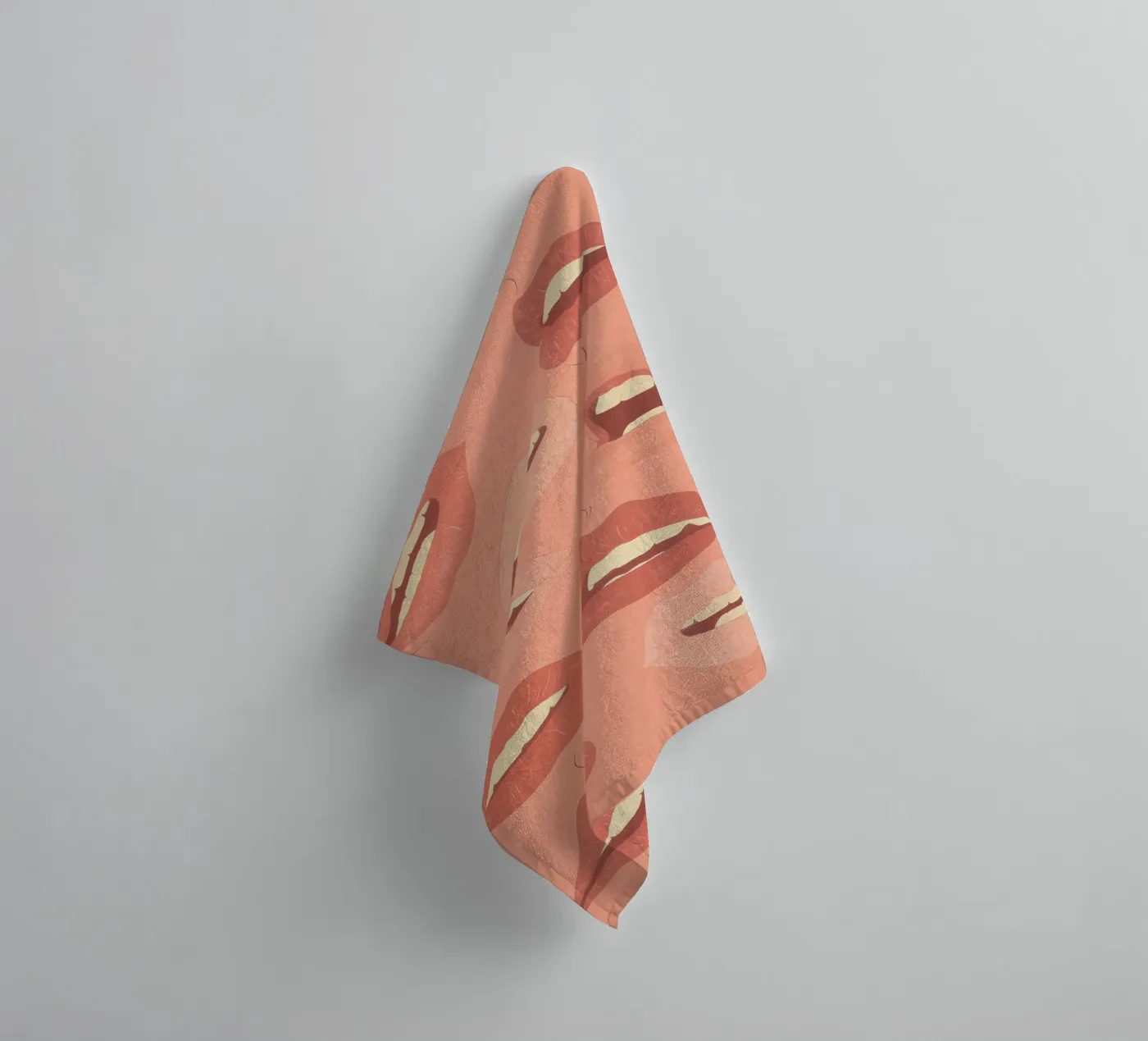 Speelse lippen badhanddoek van ThingDesign
