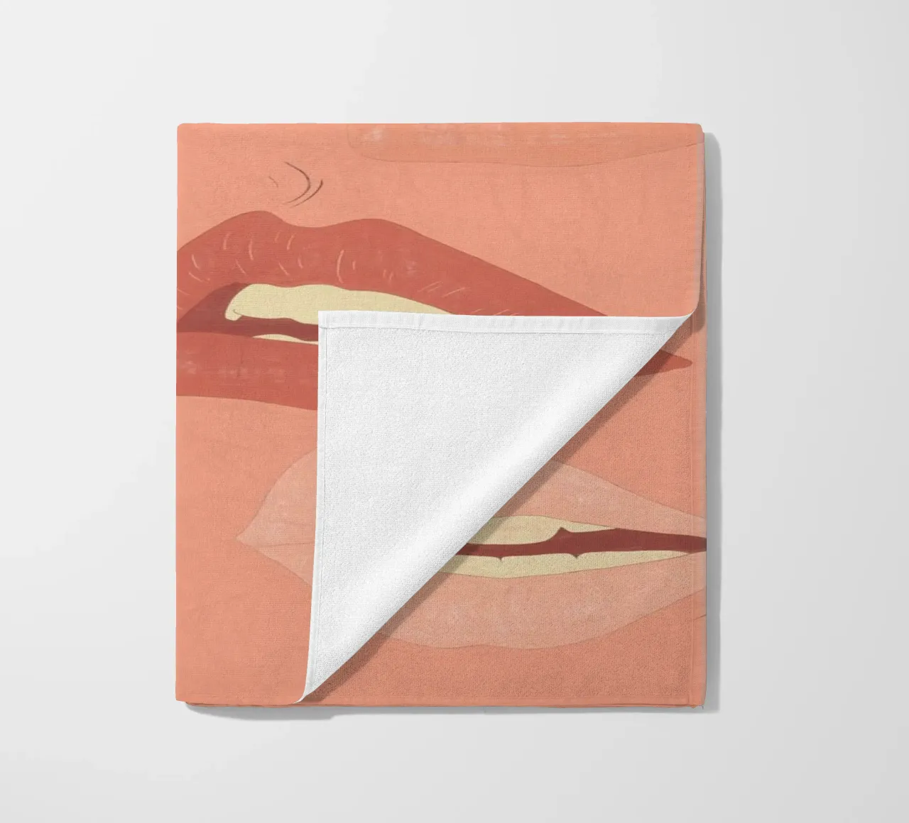 Labbra giocose telo mare da ThingDesign