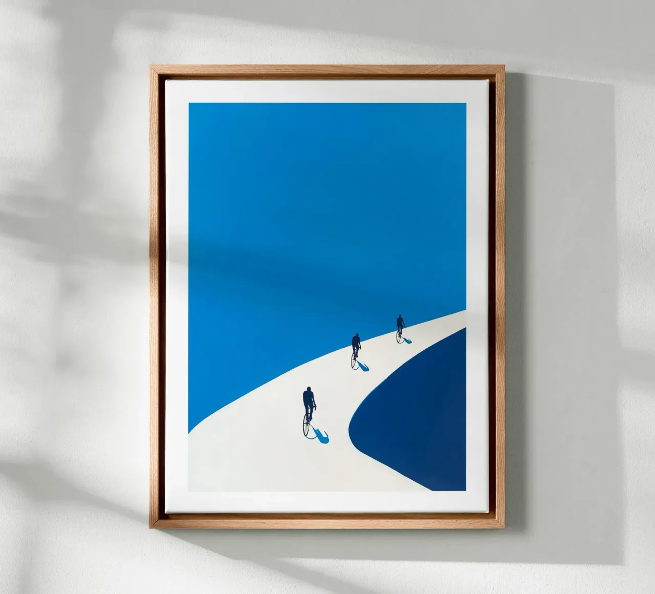 Poster per ciclisti minimalisti tela con Cornice a cassetta da DWA