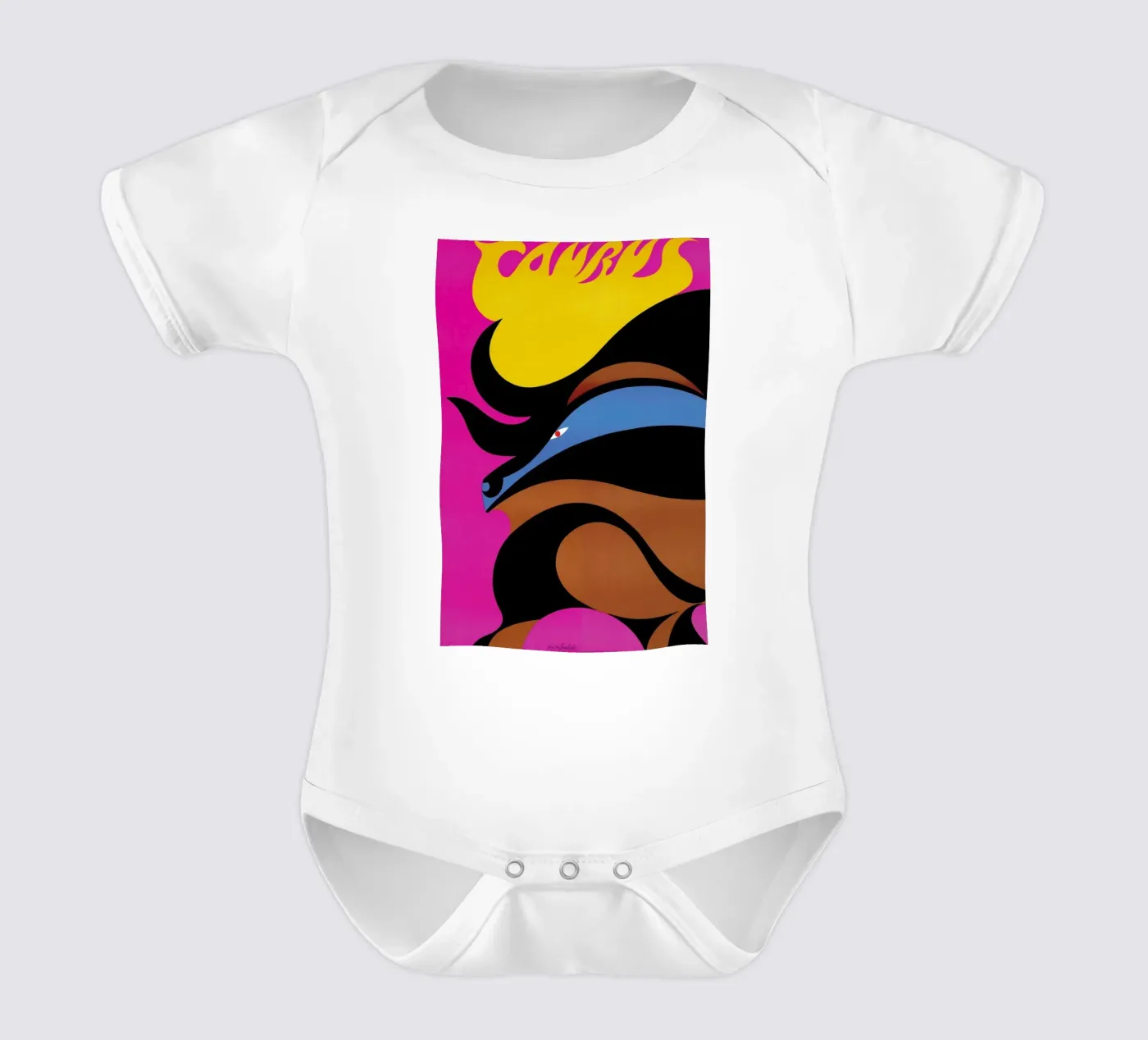 Taurus short-sleeve baby romper by Simboli Design