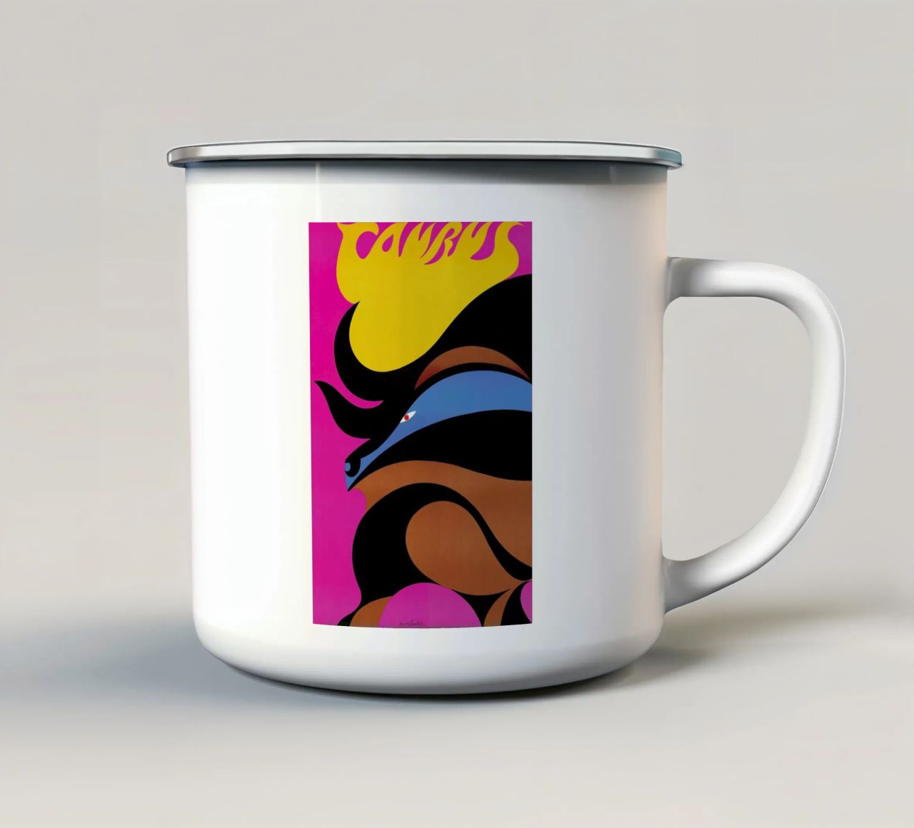 Taurus tazza in smalto da Simboli Design