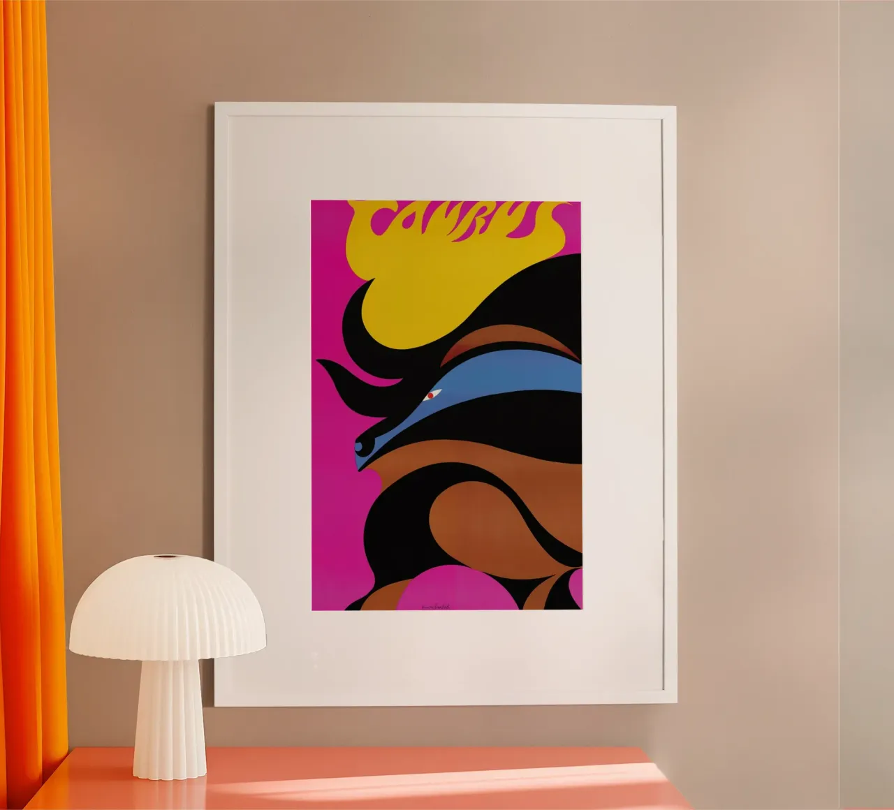 Taurus poster con telaio in alluminio da Simboli Design