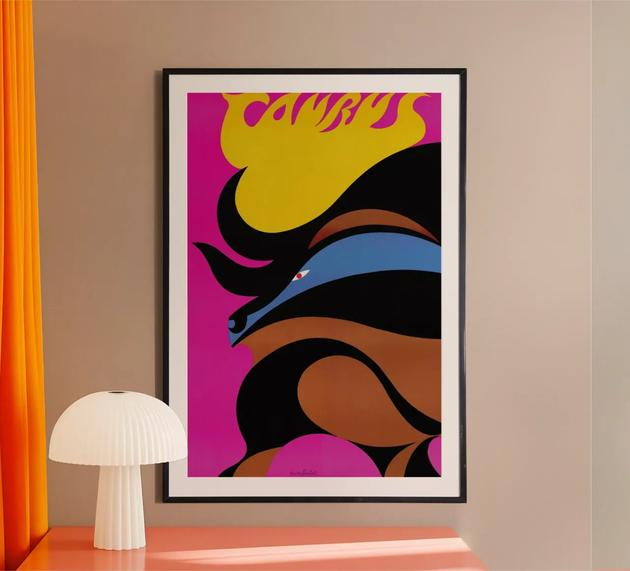 Taurus poster con telaio in alluminio da Simboli Design
