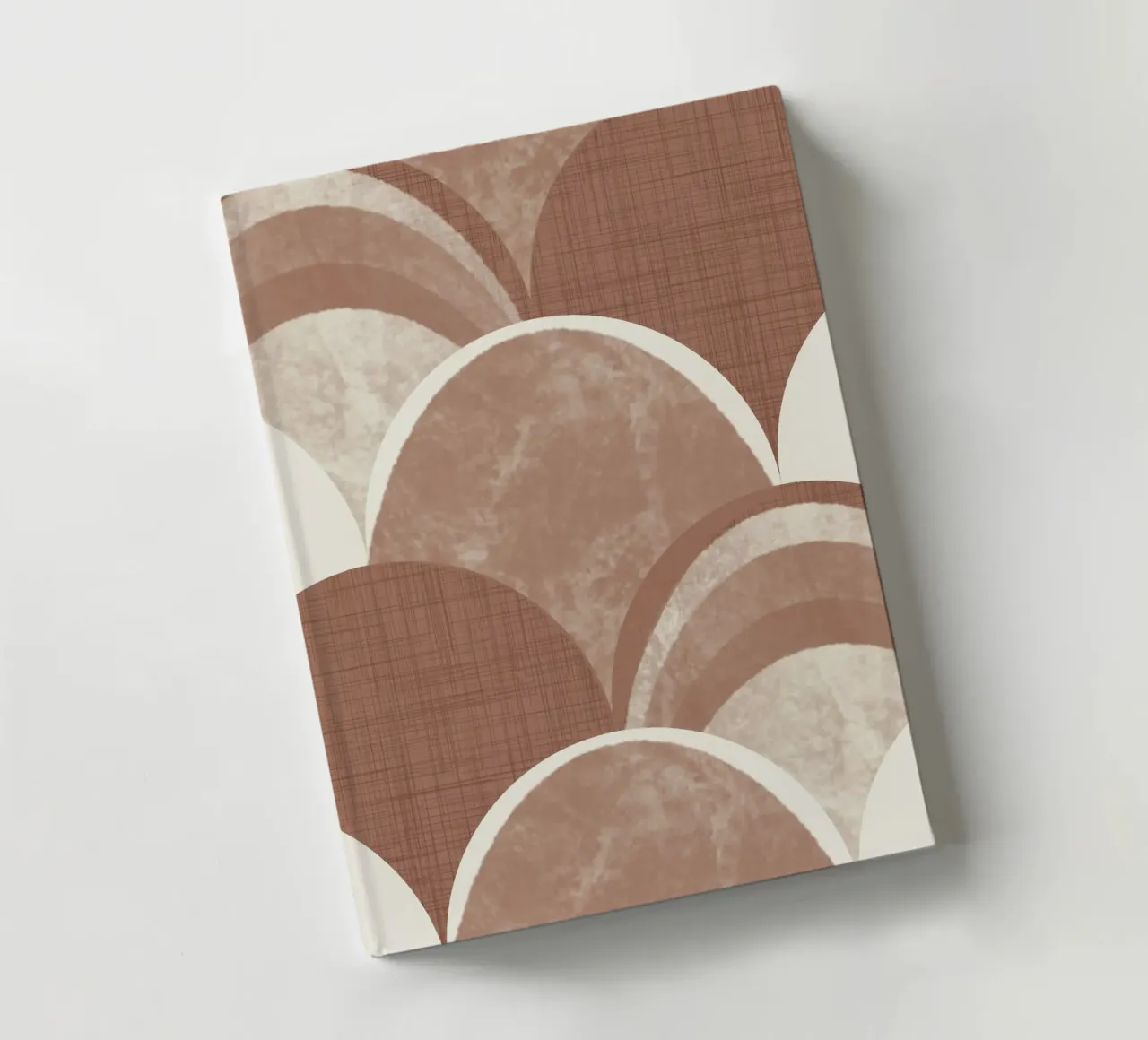 Arco Retro Festón Moca Mousse - Mid Century Modern Geo cuaderno de susanacosta