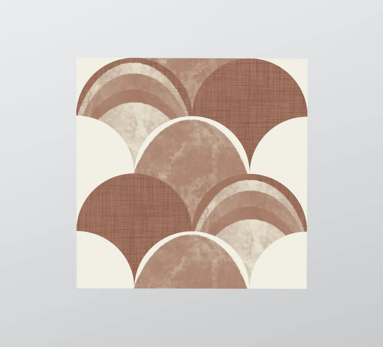 Retro Arch Scallop Mocha Mousse - Mid Century Modern Geo sticker by susanacosta