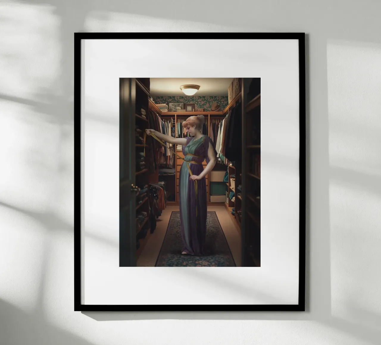 Goddess of closet poster with plastic frame by Dikhotomy