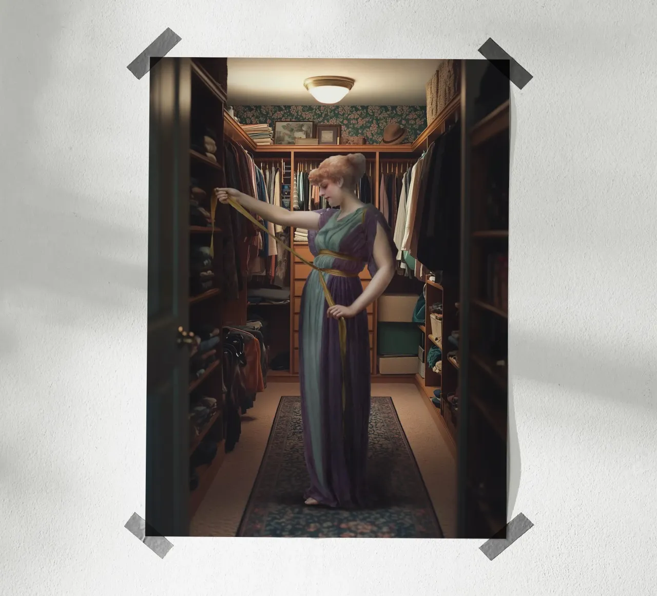 Goddess of closet poster with plastic frame by Dikhotomy