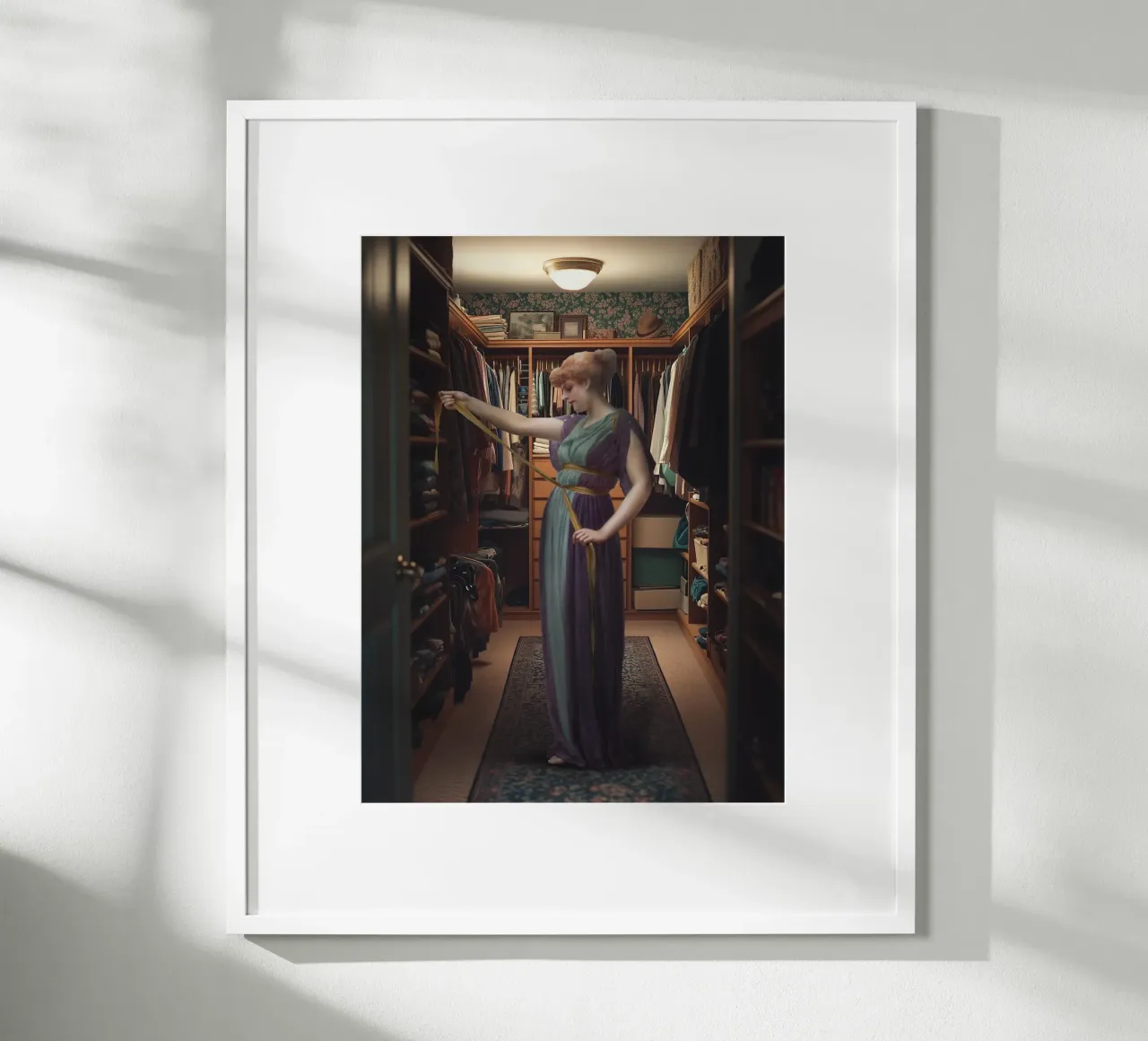 Goddess of closet poster with plastic frame by Dikhotomy