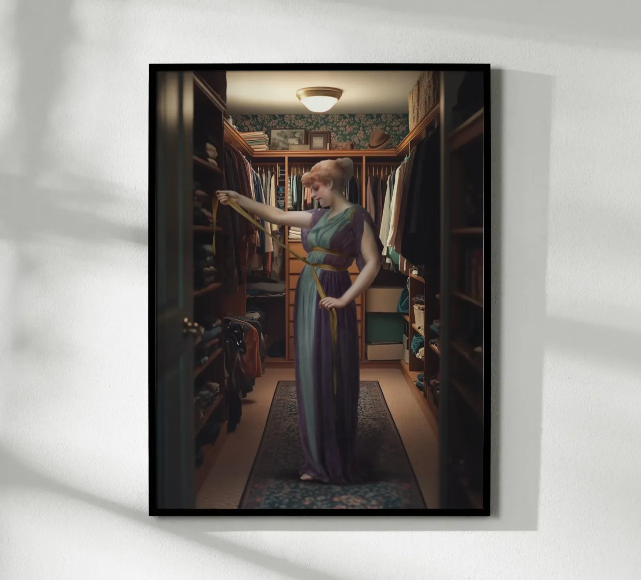 Goddess of closet poster with plastic frame by Dikhotomy