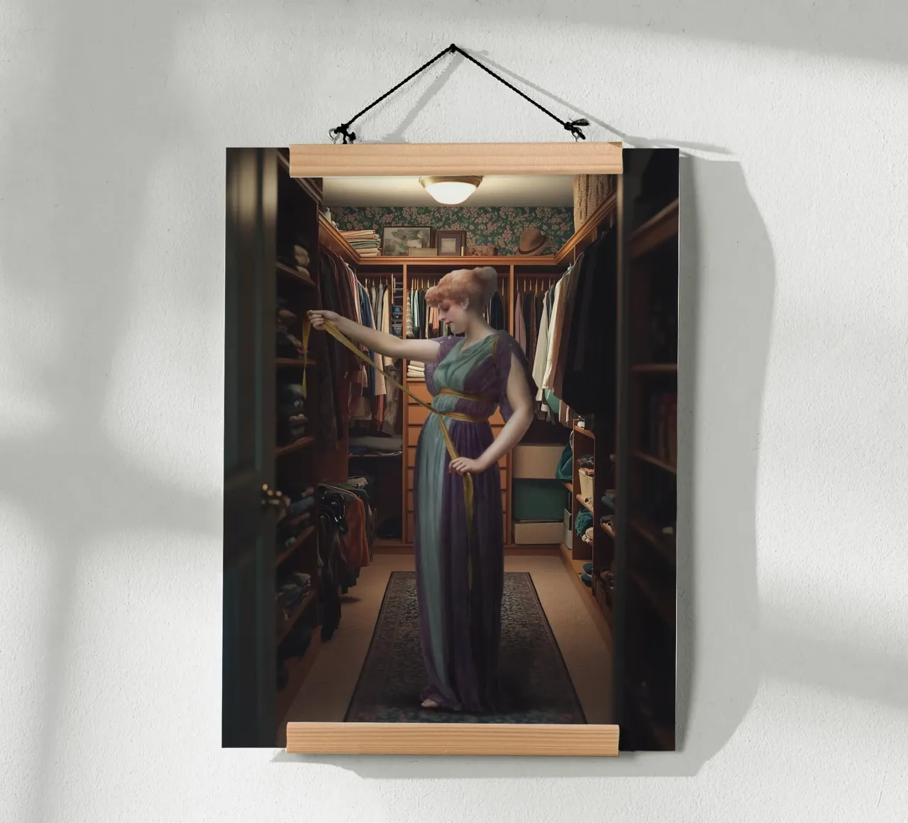Goddess of closet poster with plastic frame by Dikhotomy
