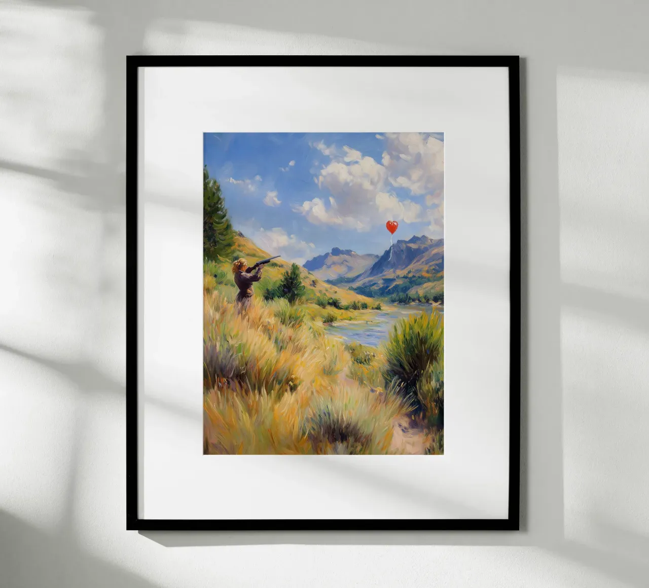 Shooting for Love poster with wooden frame by Dikhotomy