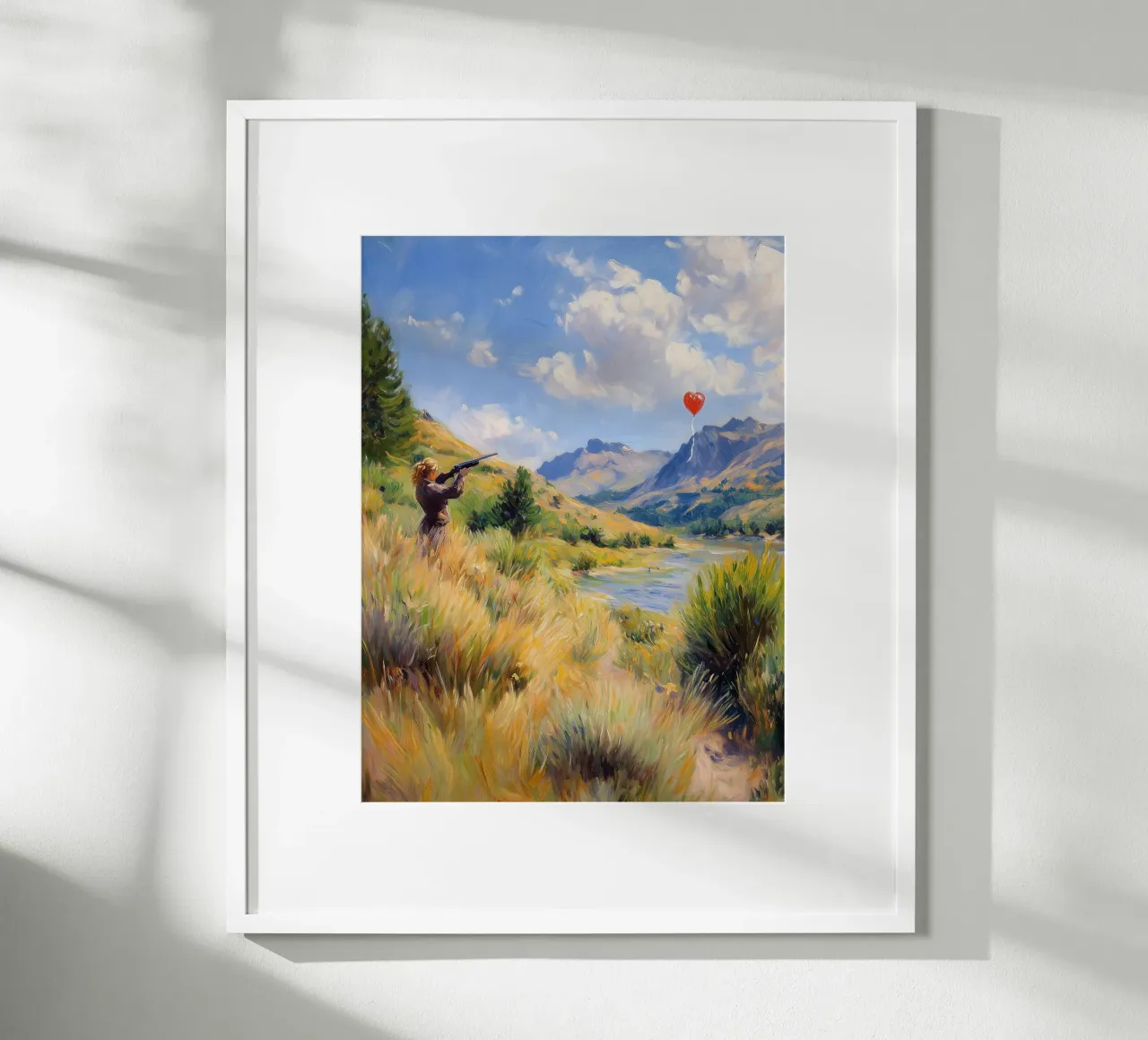 Shooting for Love poster with wooden frame by Dikhotomy