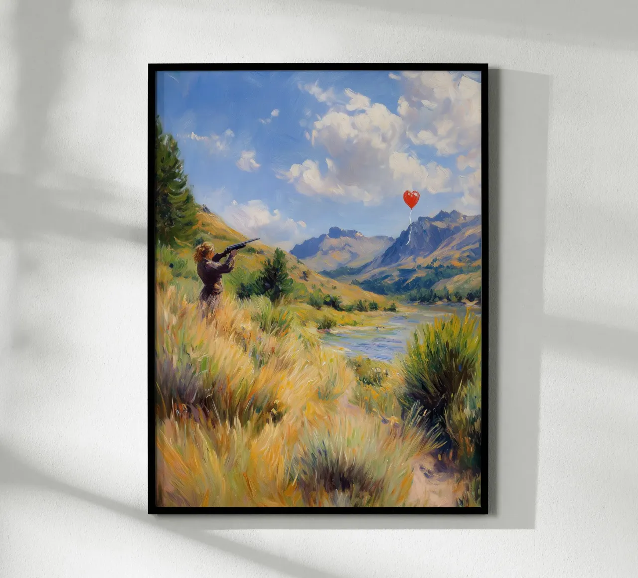 Shooting for Love poster with wooden frame by Dikhotomy