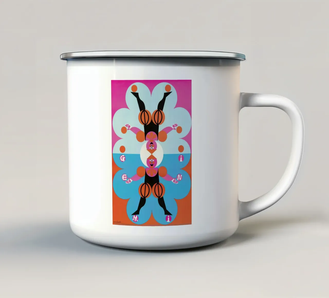 Gemini tazza in smalto da Simboli Design