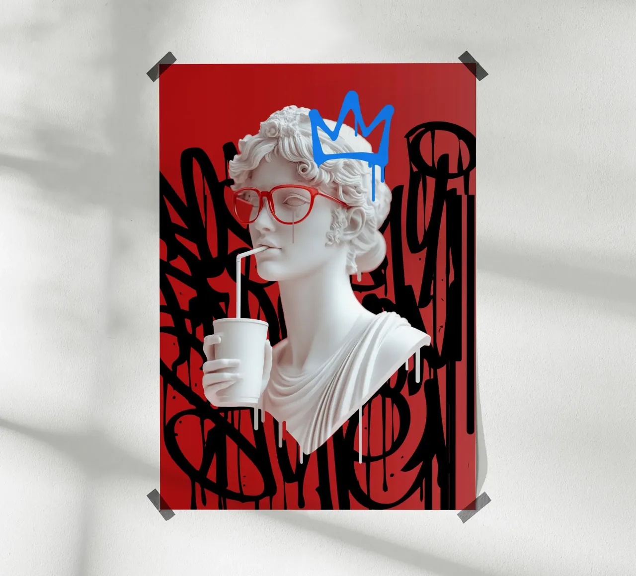 Pop Olympus poster with wooden frame by Dikhotomy