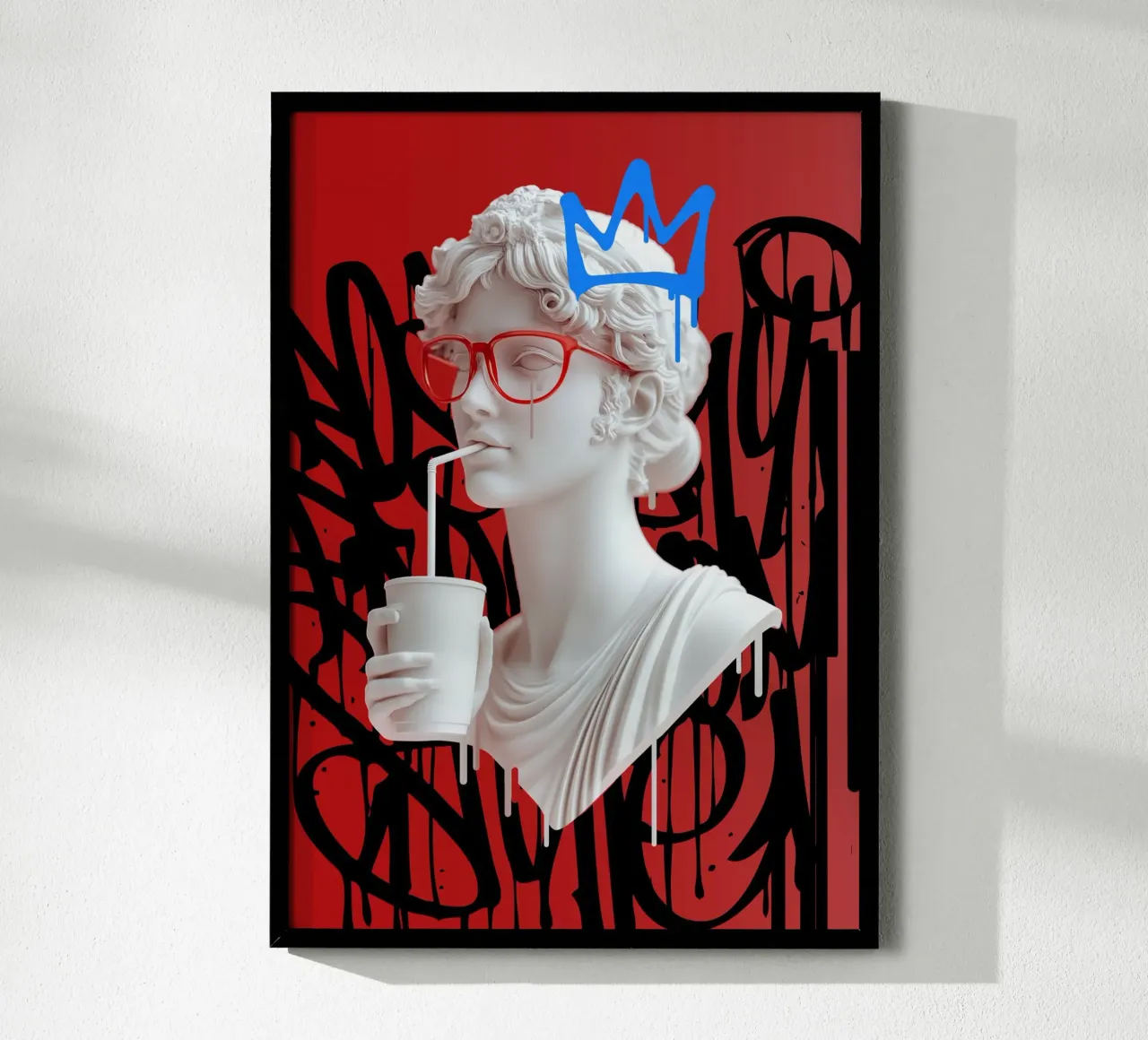 Pop Olympus poster with wooden frame by Dikhotomy