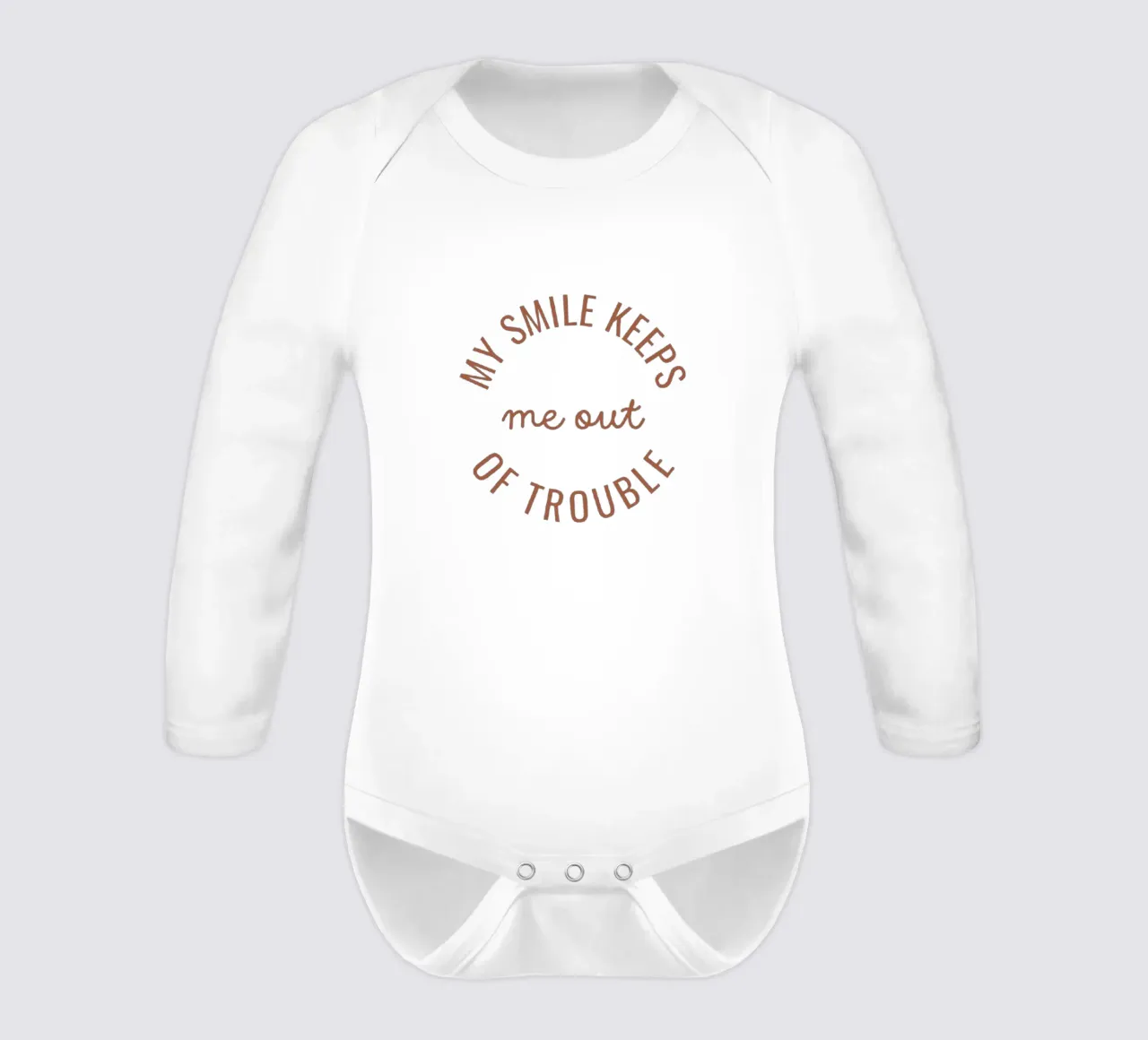 Smile Daily Langarm Babybody von Dreamer10