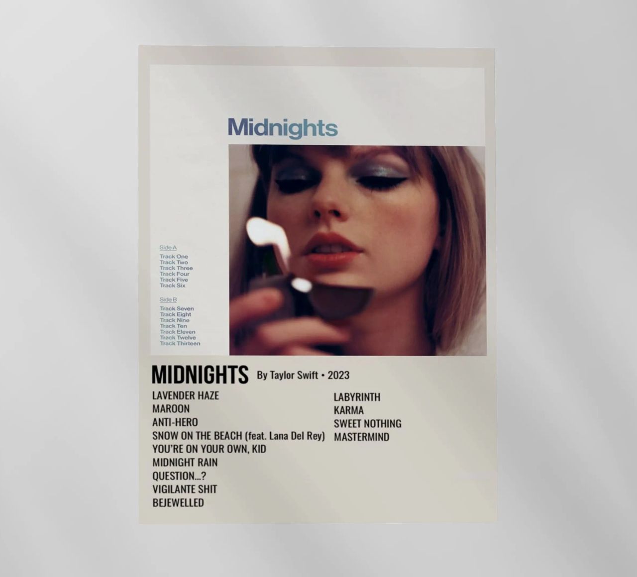 MIDNIGHTS By Taylor Swift - 2023 pellicola backlit da SoundStudio