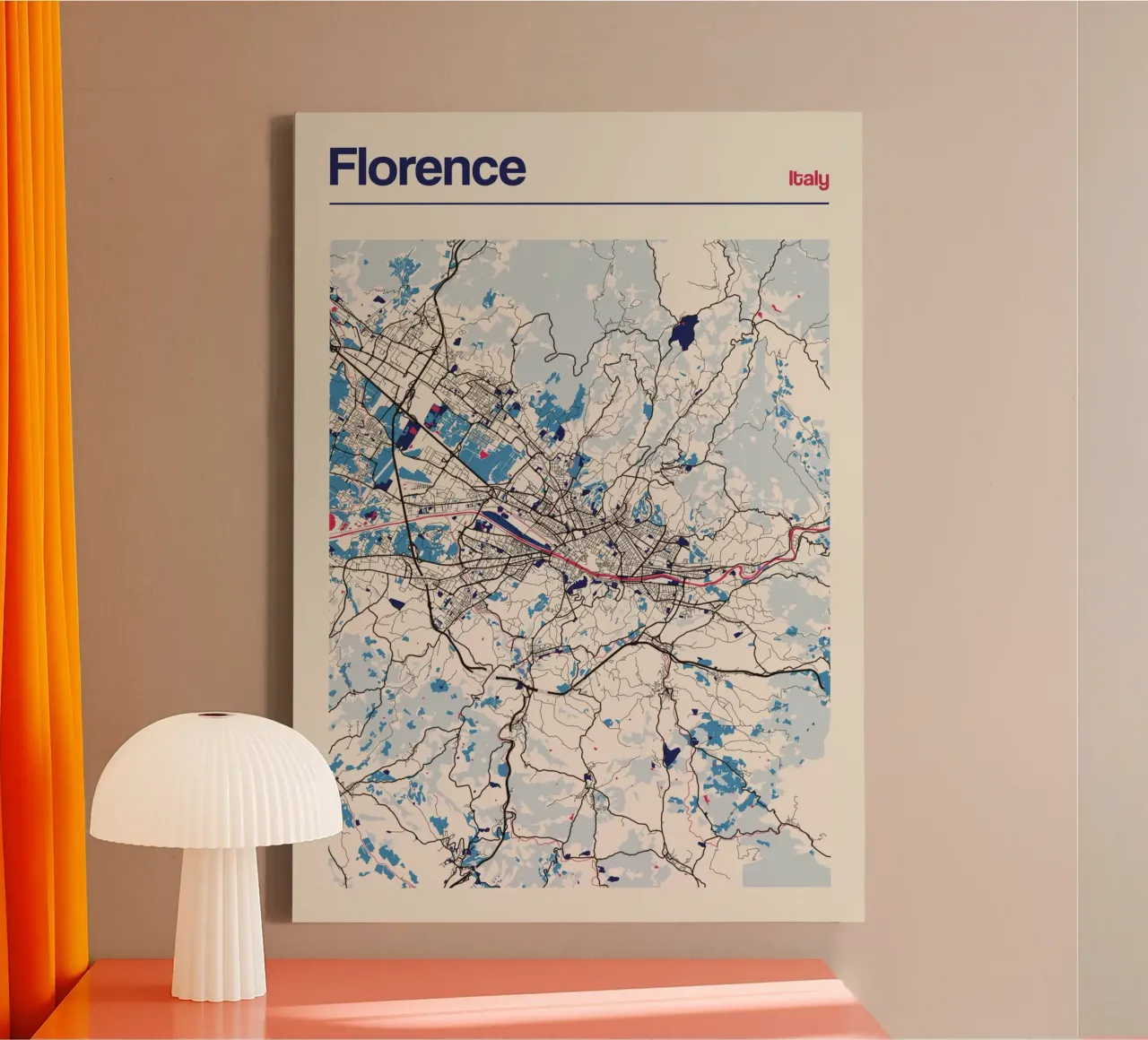 Florence Threads canvas with Floater frame by MOOODZART