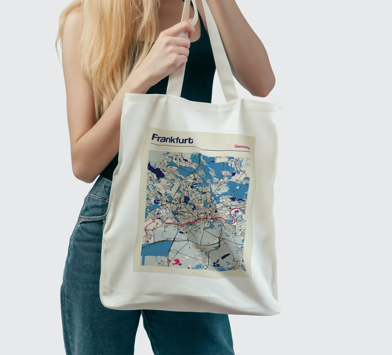 Ritmo di Francoforte borsa in juta da MOOODZART