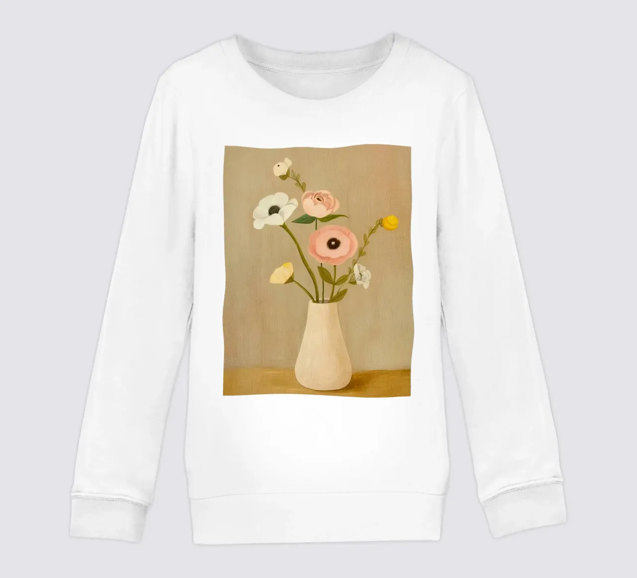 Soft Flowers kids sweatshirt by Rustic Grace Studio 02