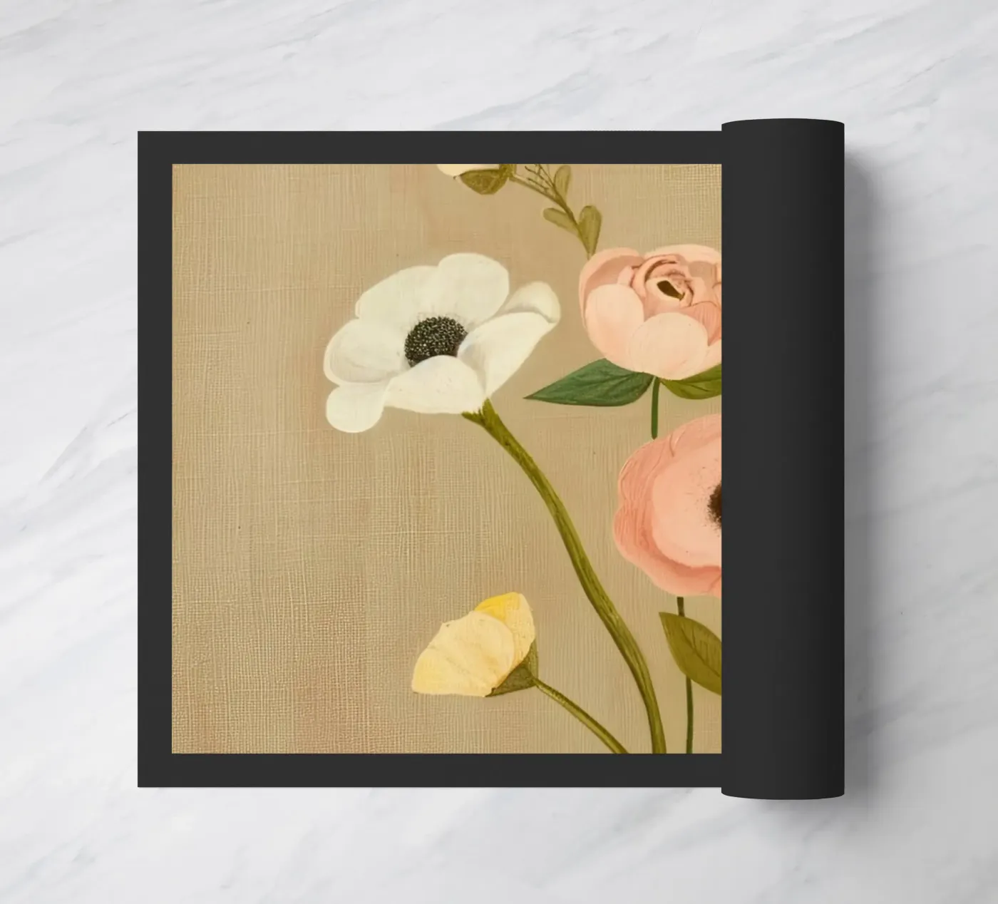 Soft Flowers doormat by Rustic Grace Studio 02