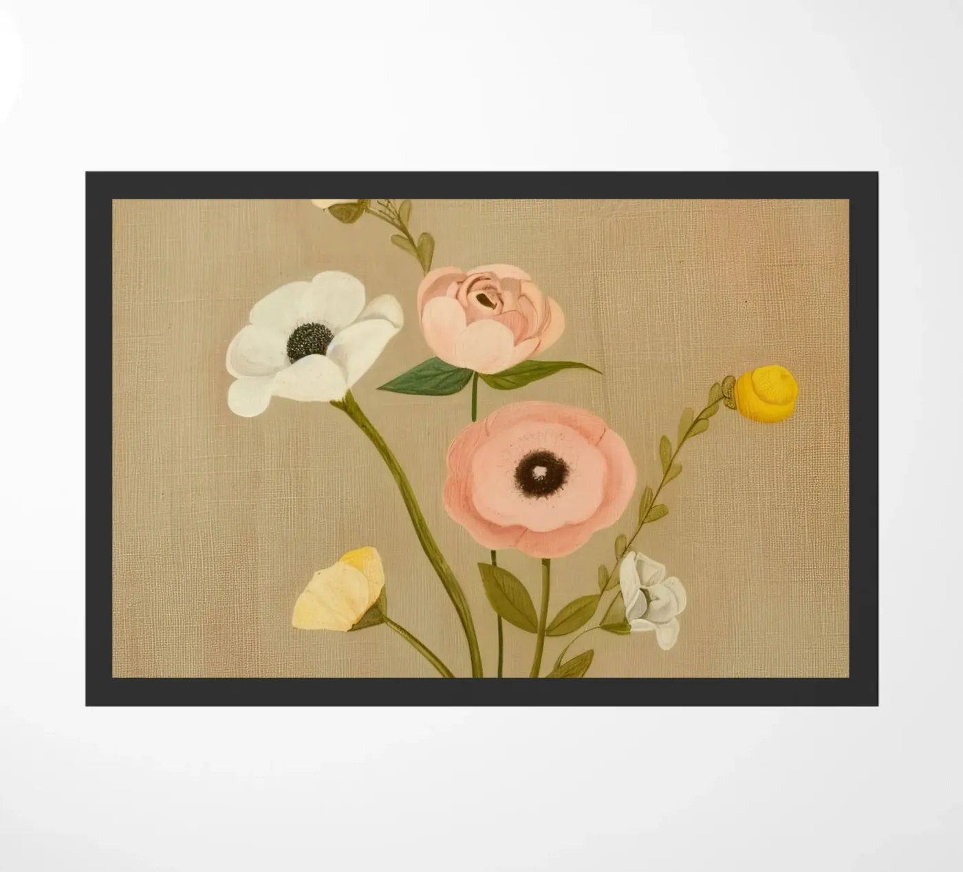 Soft Flowers doormat by Rustic Grace Studio 02