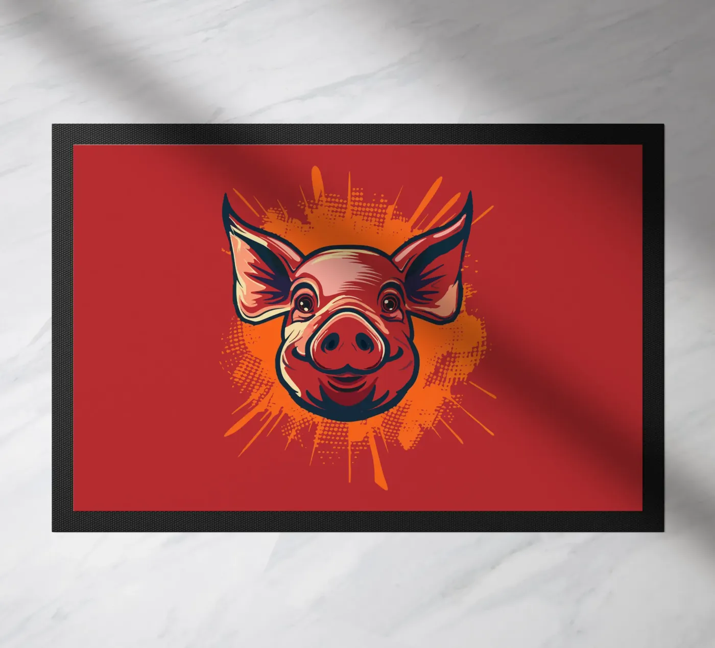 Pig Fußmatte von Too Graphic
