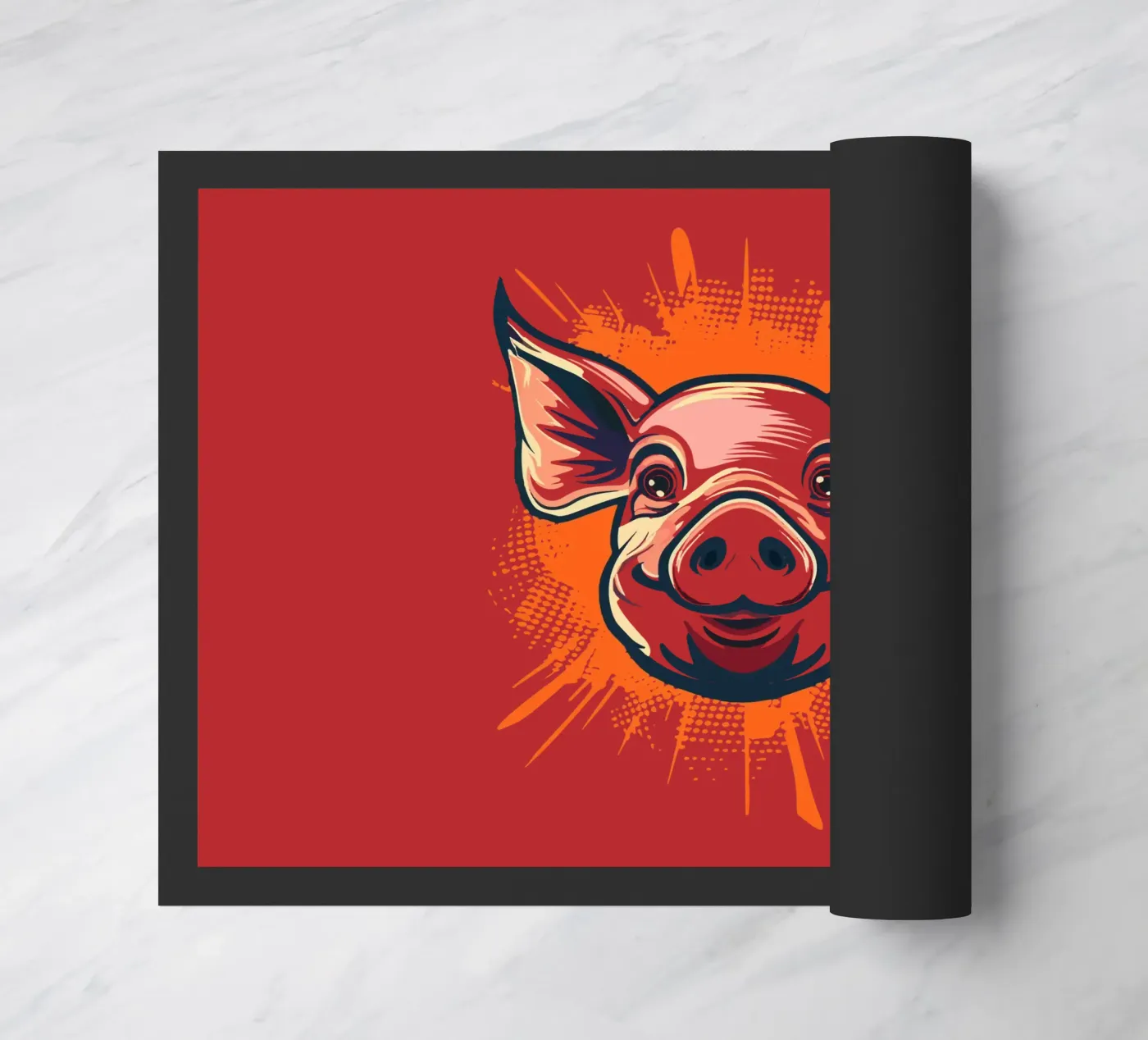 Pig Fußmatte von Too Graphic