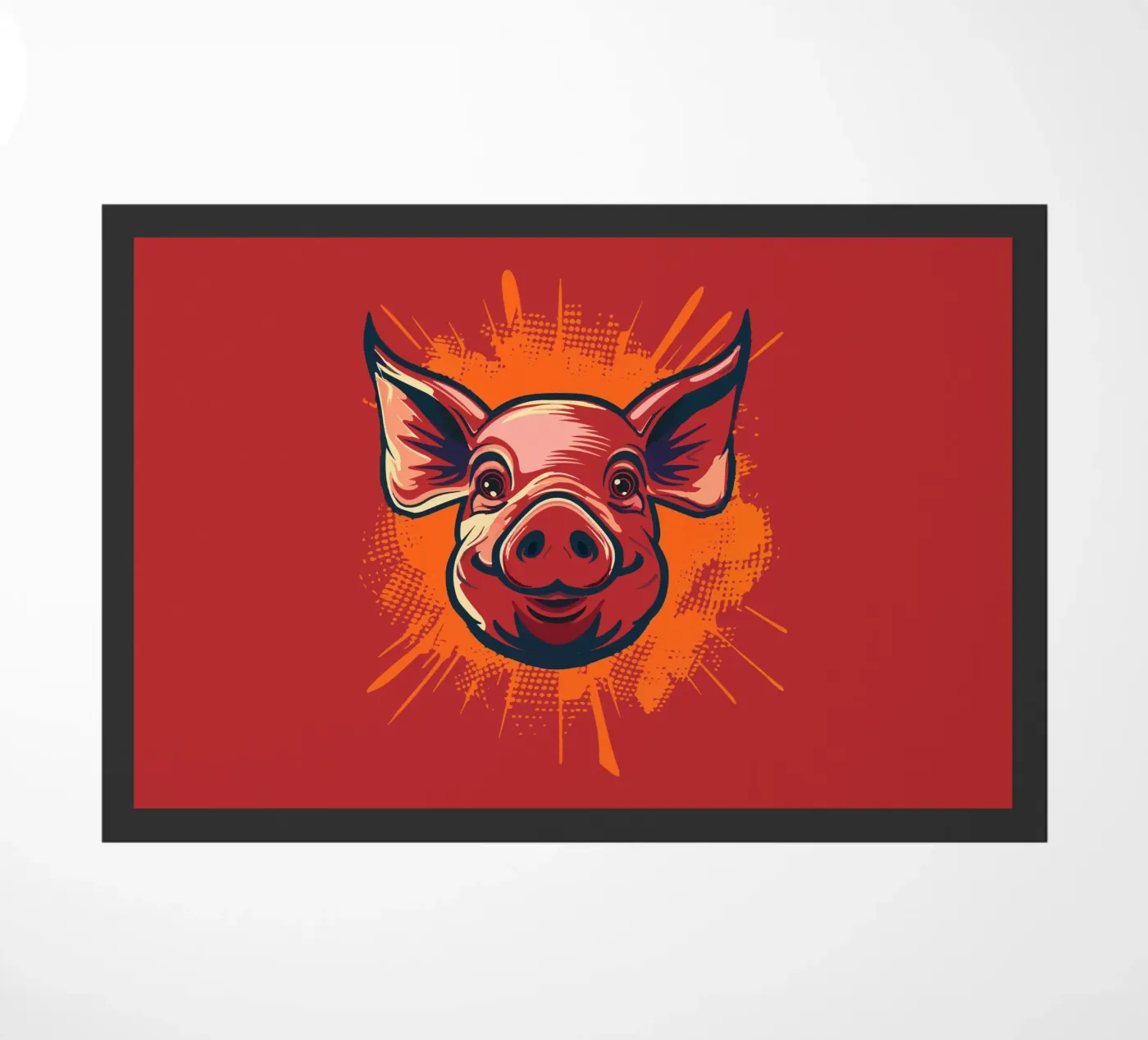 Pig Fußmatte von Too Graphic