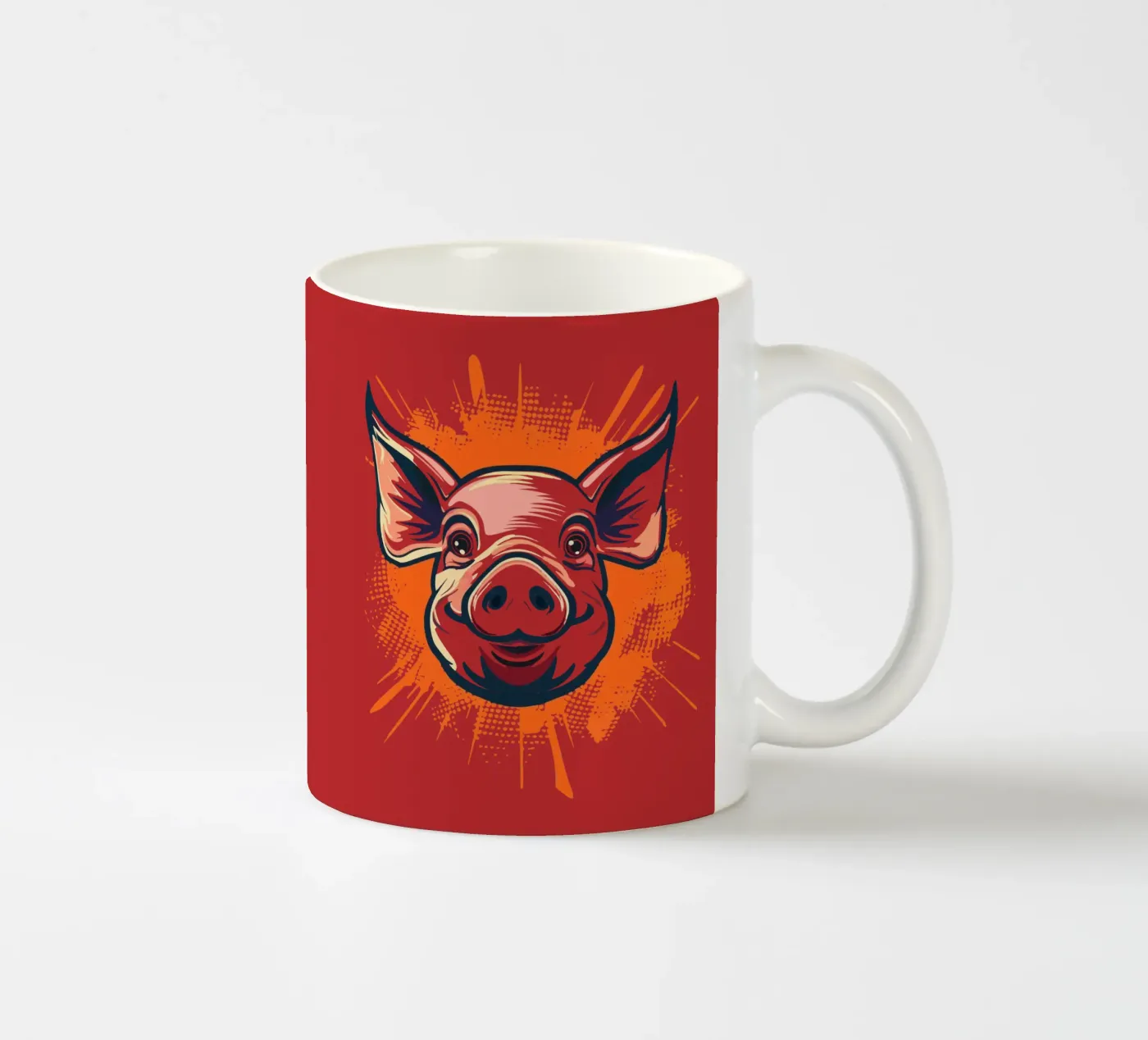Pig ceramic mug by Too Graphic