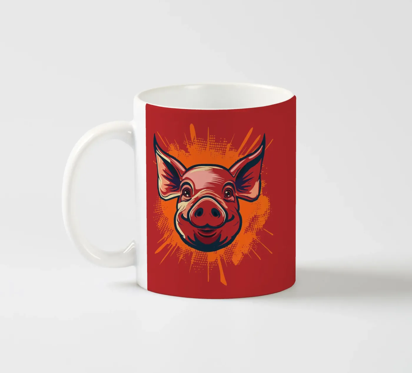 Pig ceramic mug by Too Graphic