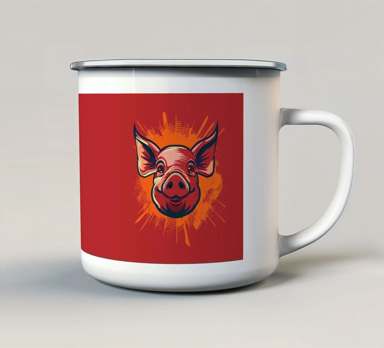 Pig tazza in smalto da Too Graphic
