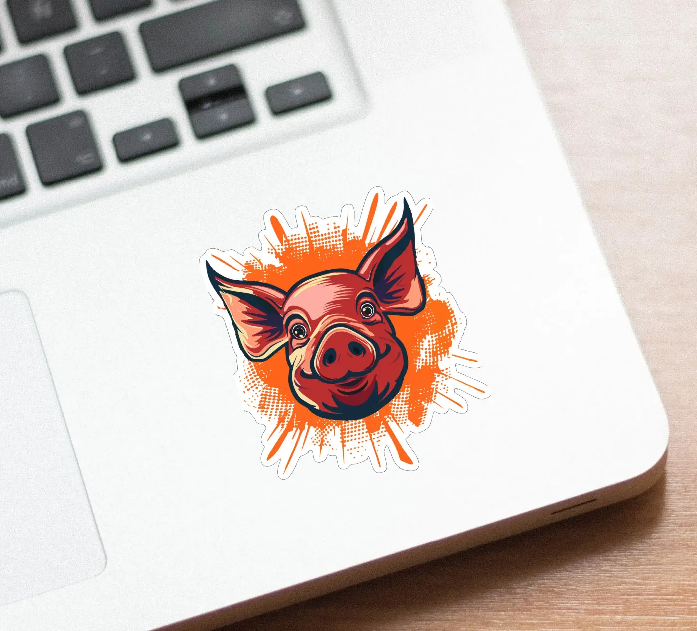 Pig sticker by Too Graphic
