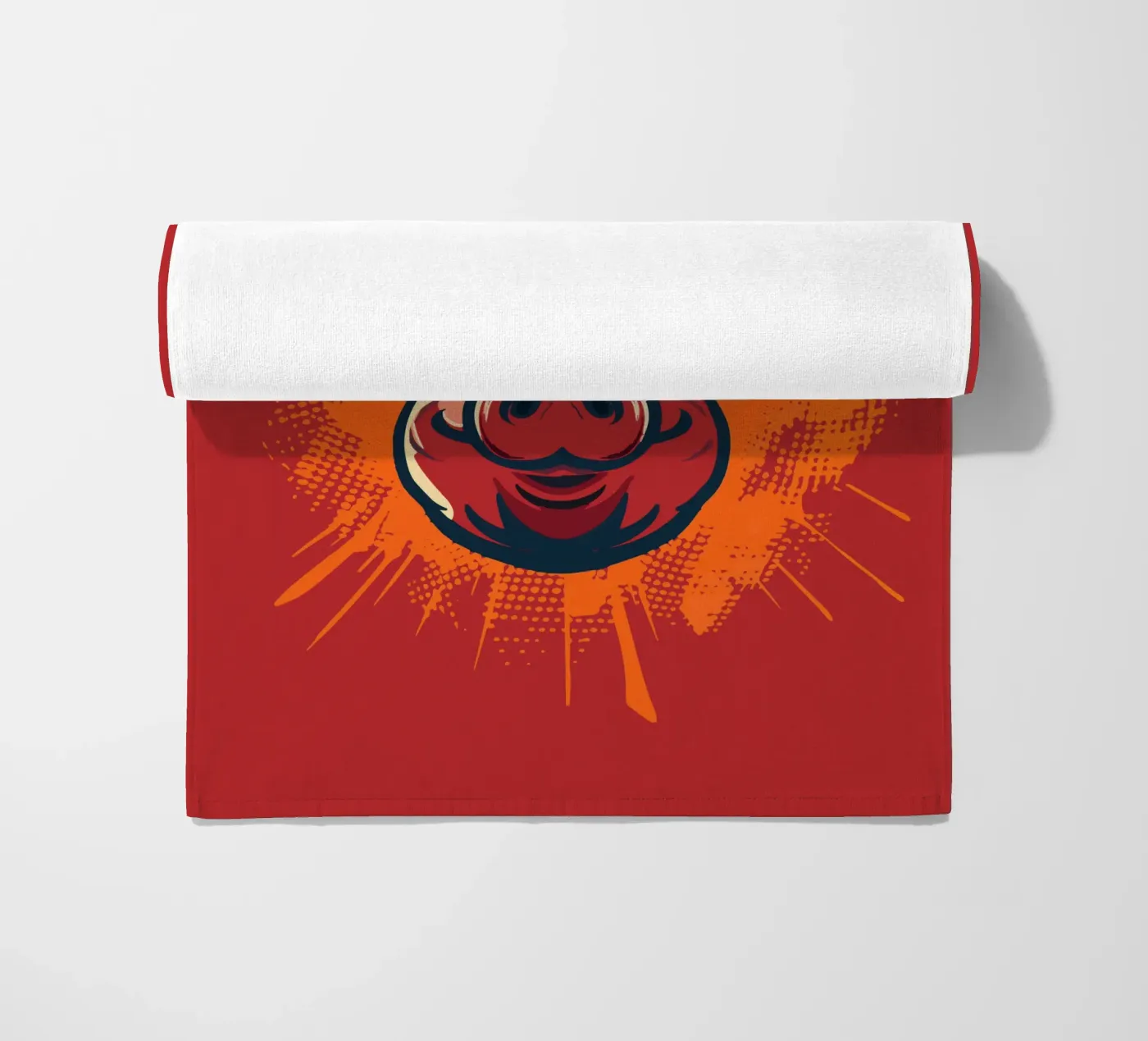 Pig beach towel by Too Graphic