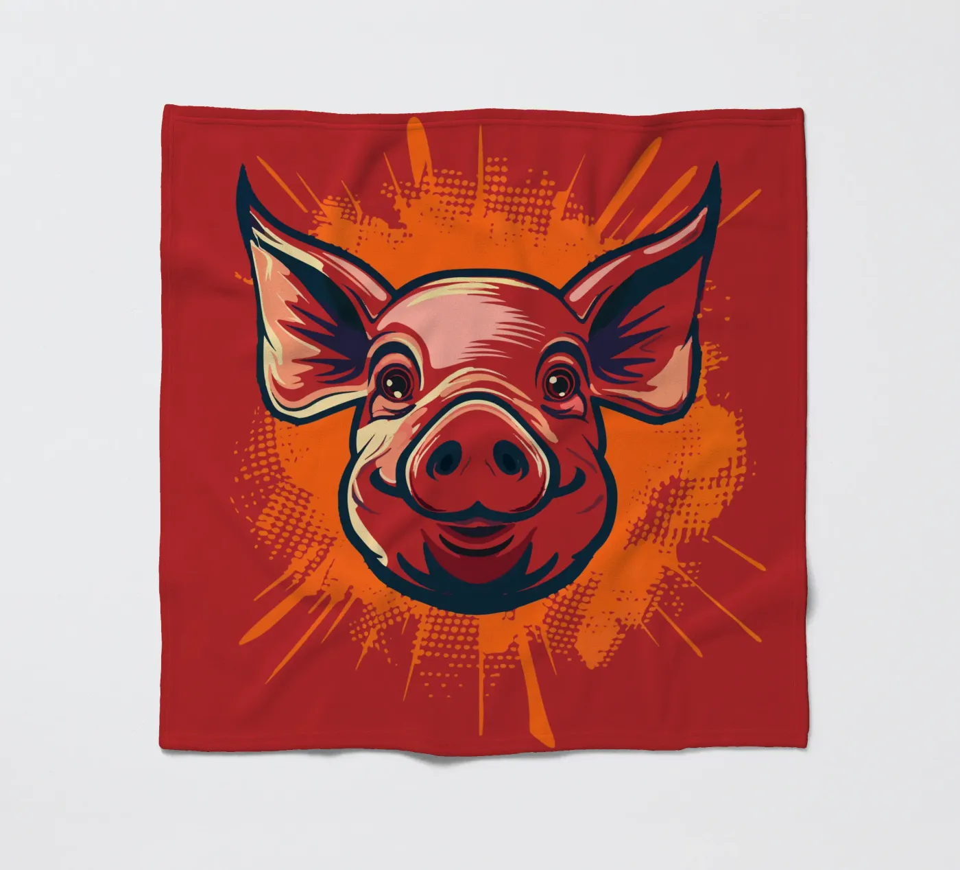 Pig fleecedeken van Too Graphic