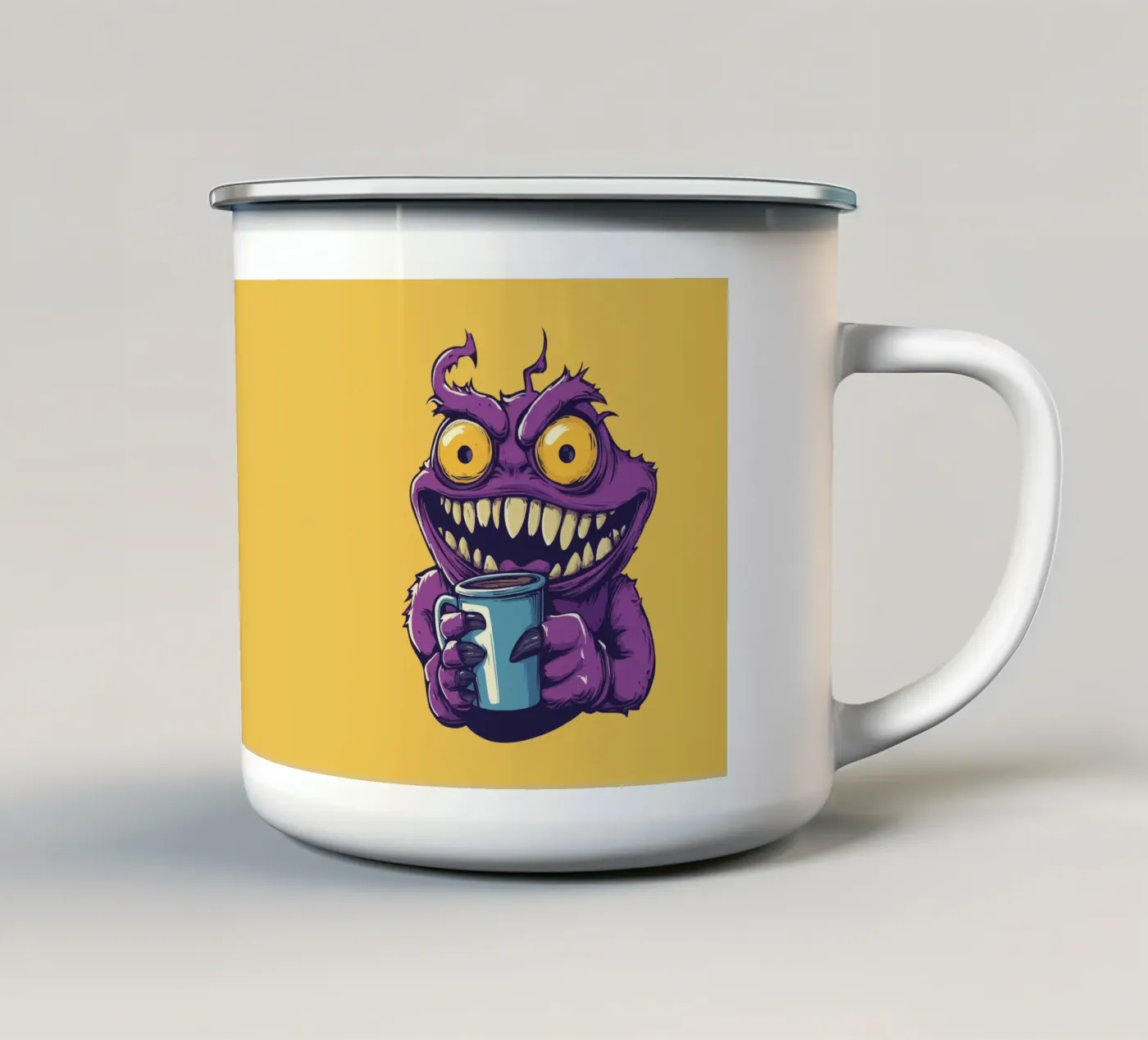 Coffeeeee! enamel mug by Too Graphic