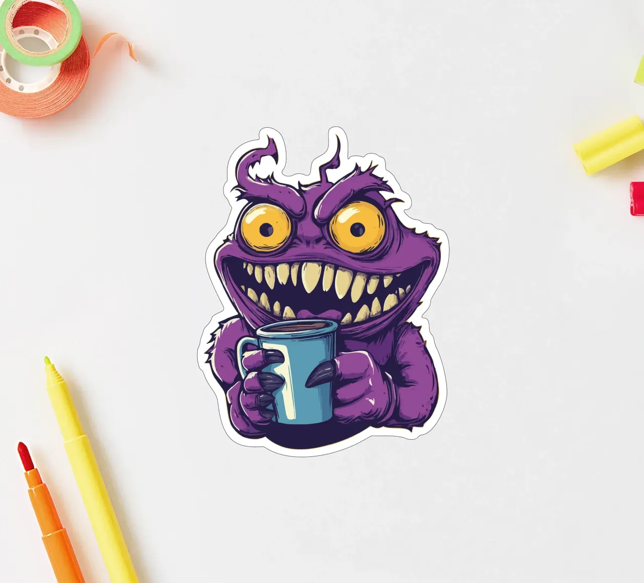 Coffeeeee! sticker by Too Graphic